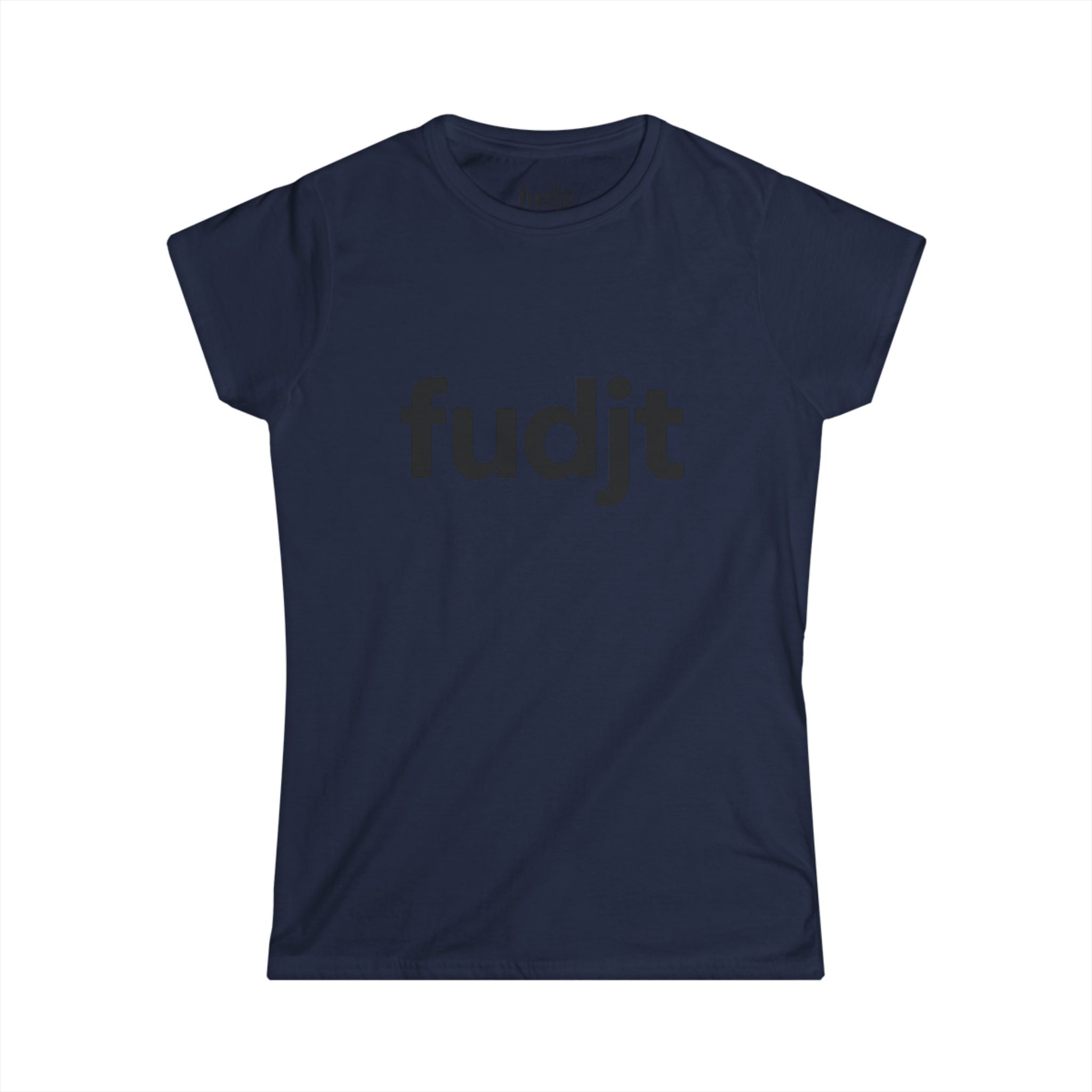 Women's Black fudjt logo Comfy Stylie Tee | 12 Colors