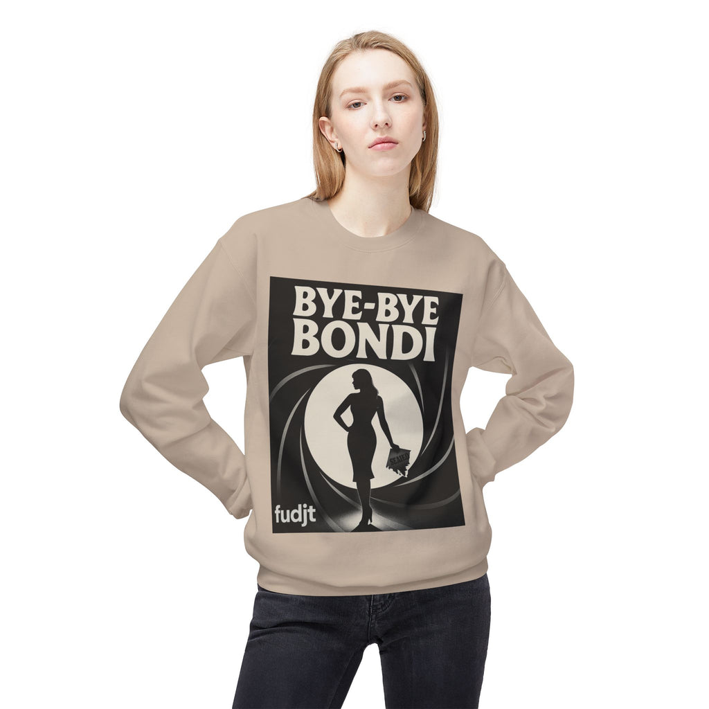 BYE-BYE BONDI | Black Smoke Screen Retro Fudjt Crewneck Sweatshirt | 14 Colors