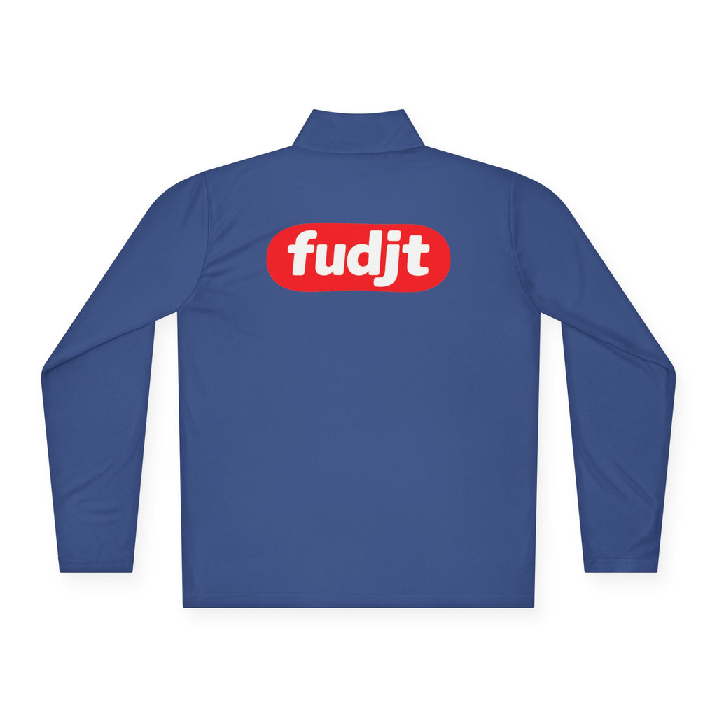 fudjt Anti-Supremacy Red Badge Quarter-Zip Performance Pullover | Bold Backside | 7 Colors