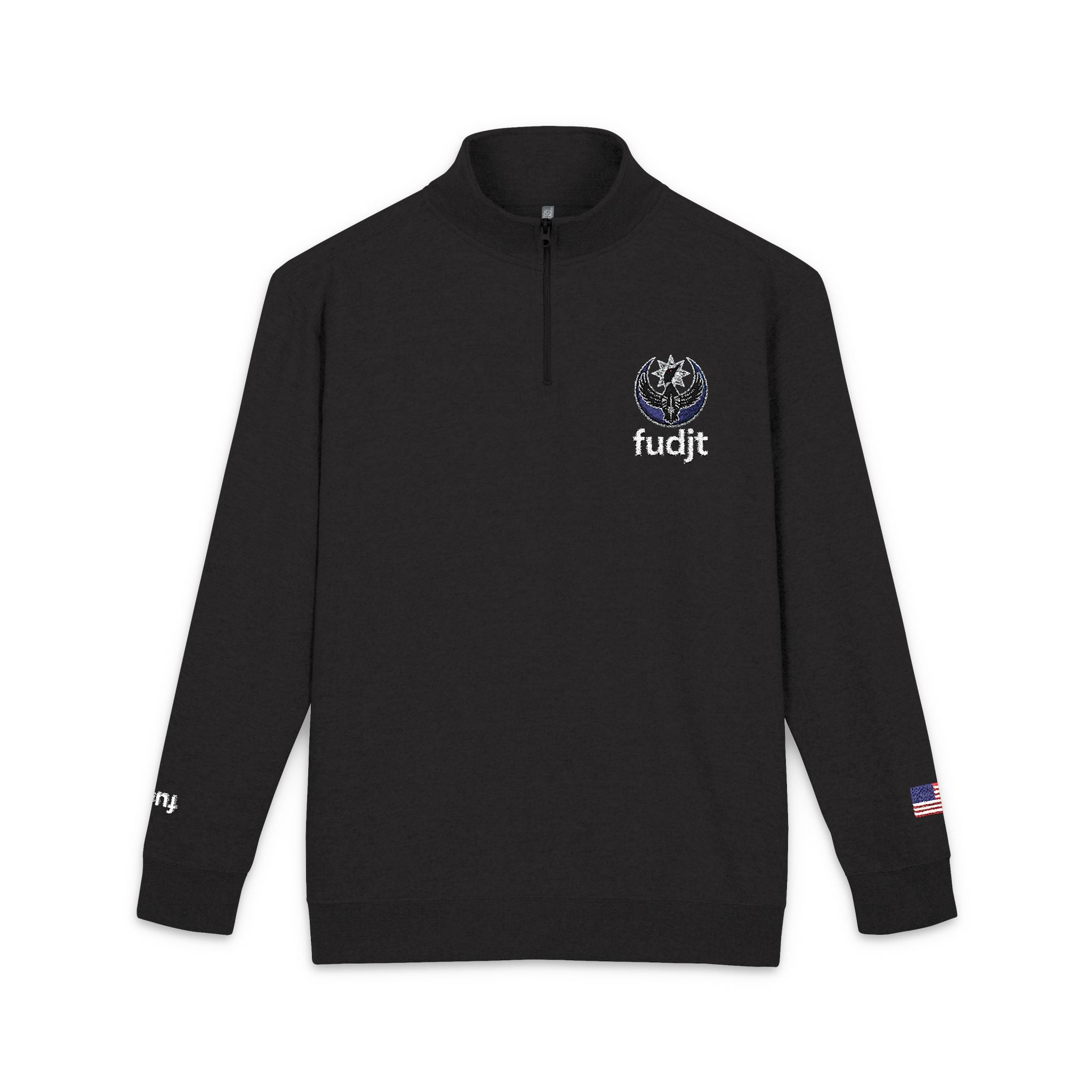 MN Rebel Loon Especial Embroidered Quarter-Zip Fleece Pullover | Black fudjt