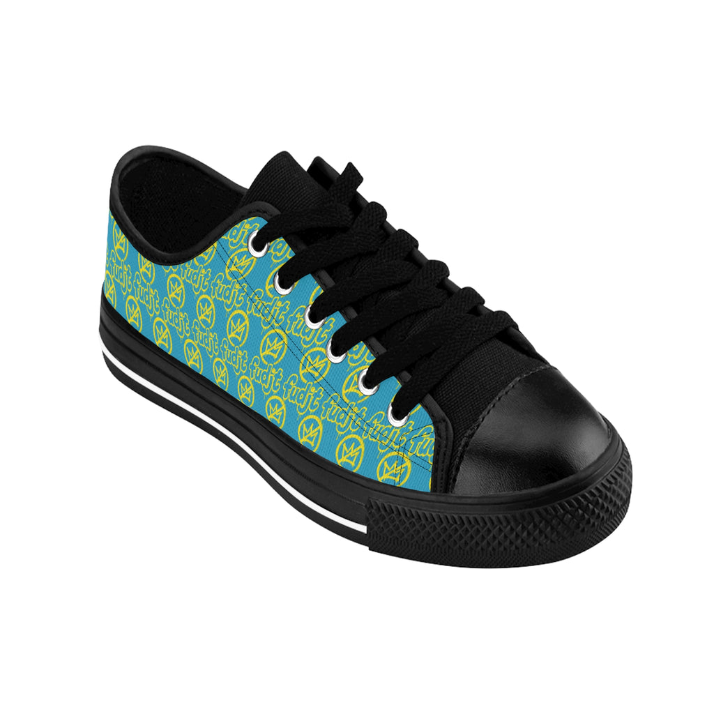 Turquoise Golden fudjt No Kings Street Style Sneakers | Men & Boys All Over 1 Low Top