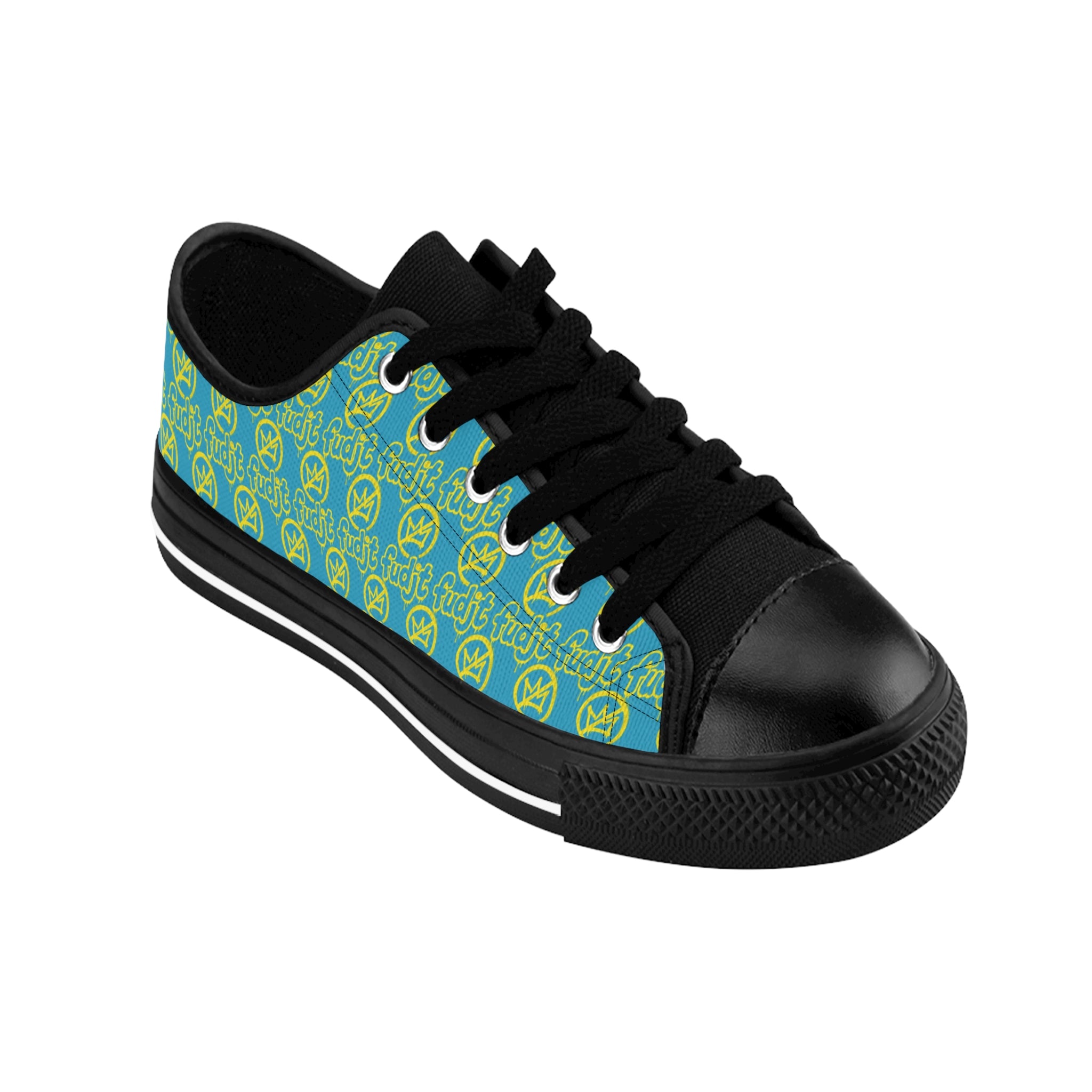 Turquoise Golden fudjt No Kings Street Style Sneakers | Men & Boys All Over 1 Low Top
