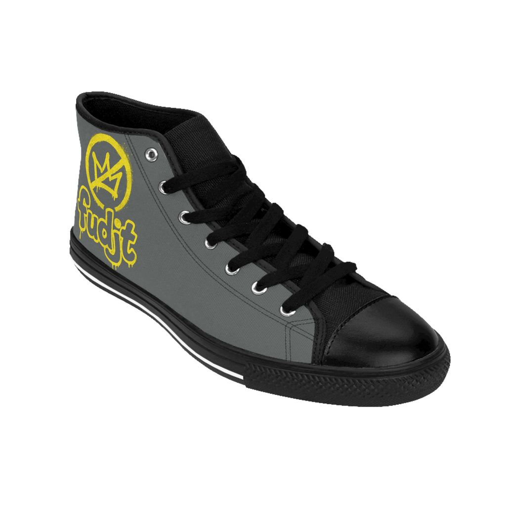 Dark Gray Golden fudjt No Kings Street Style Sneakers | Women & Girls 3.75 High Top