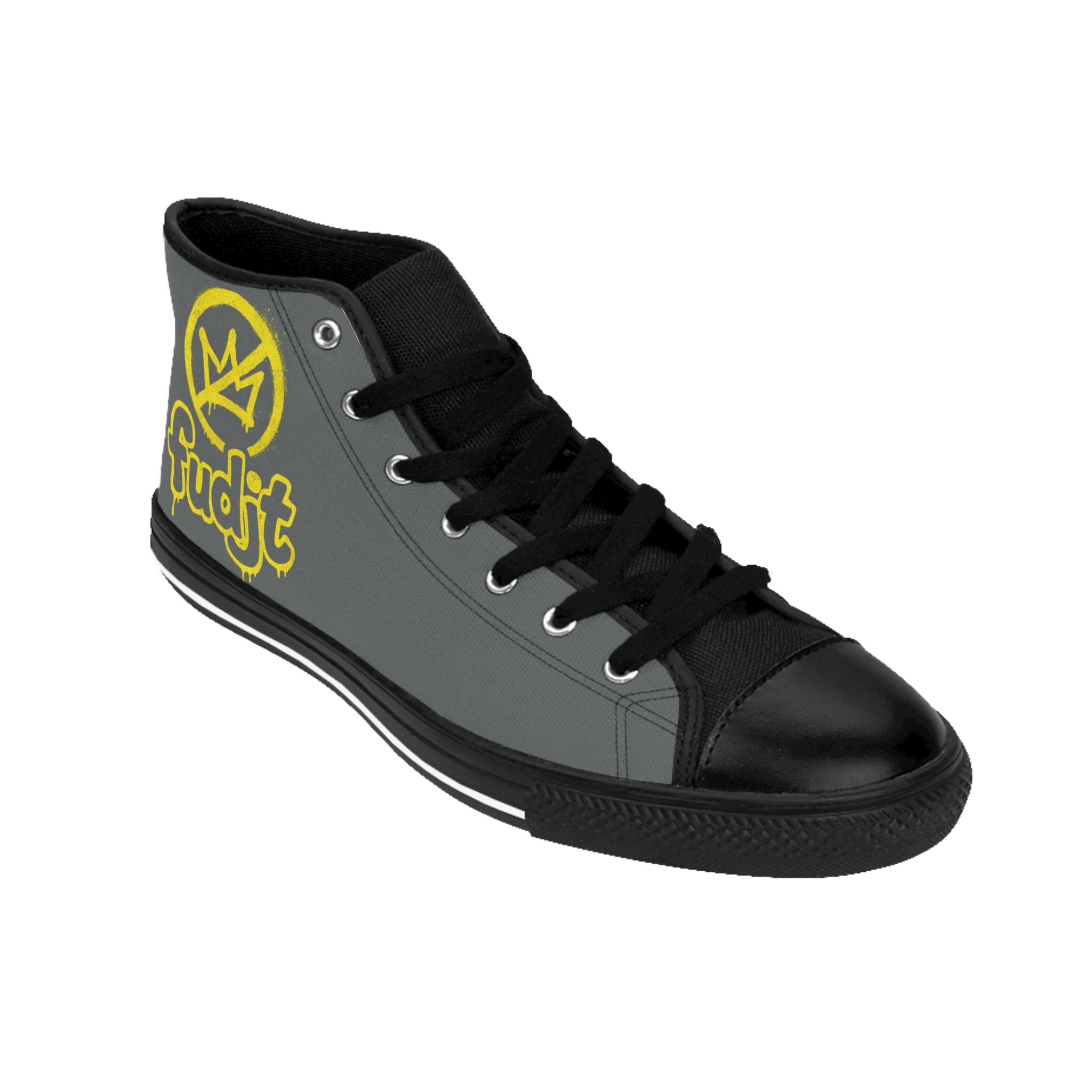 Dark Gray Golden fudjt No Kings Street Style Sneakers | Women & Girls 3.75 High Top