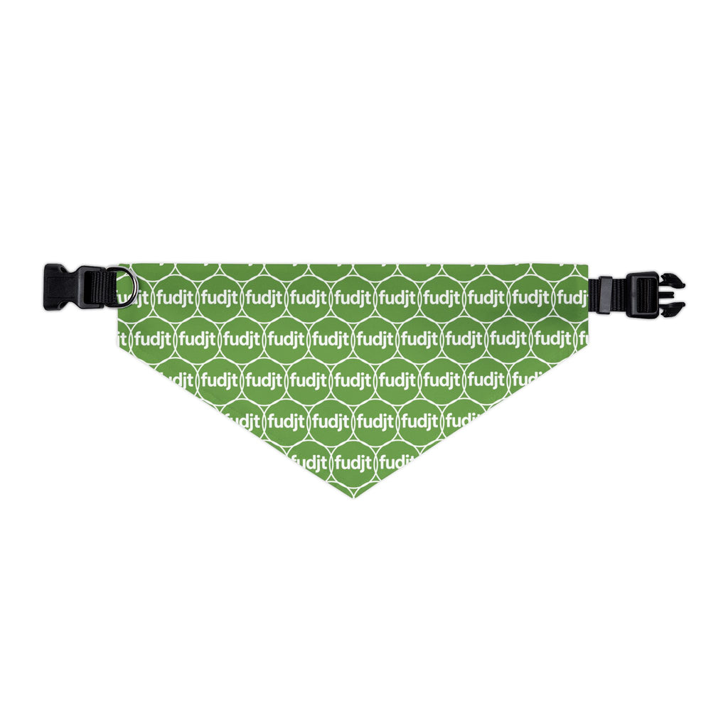 Green fudjt Unbroken Chain 1.25  Bandana Collar for Dogs, Cats & More | 4 Sizes