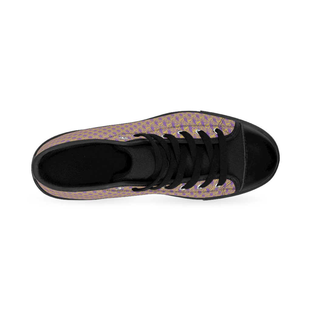 Light Purple Golden fudjt No Kings Street Style Sneakers | Men & Boys .5 High Top