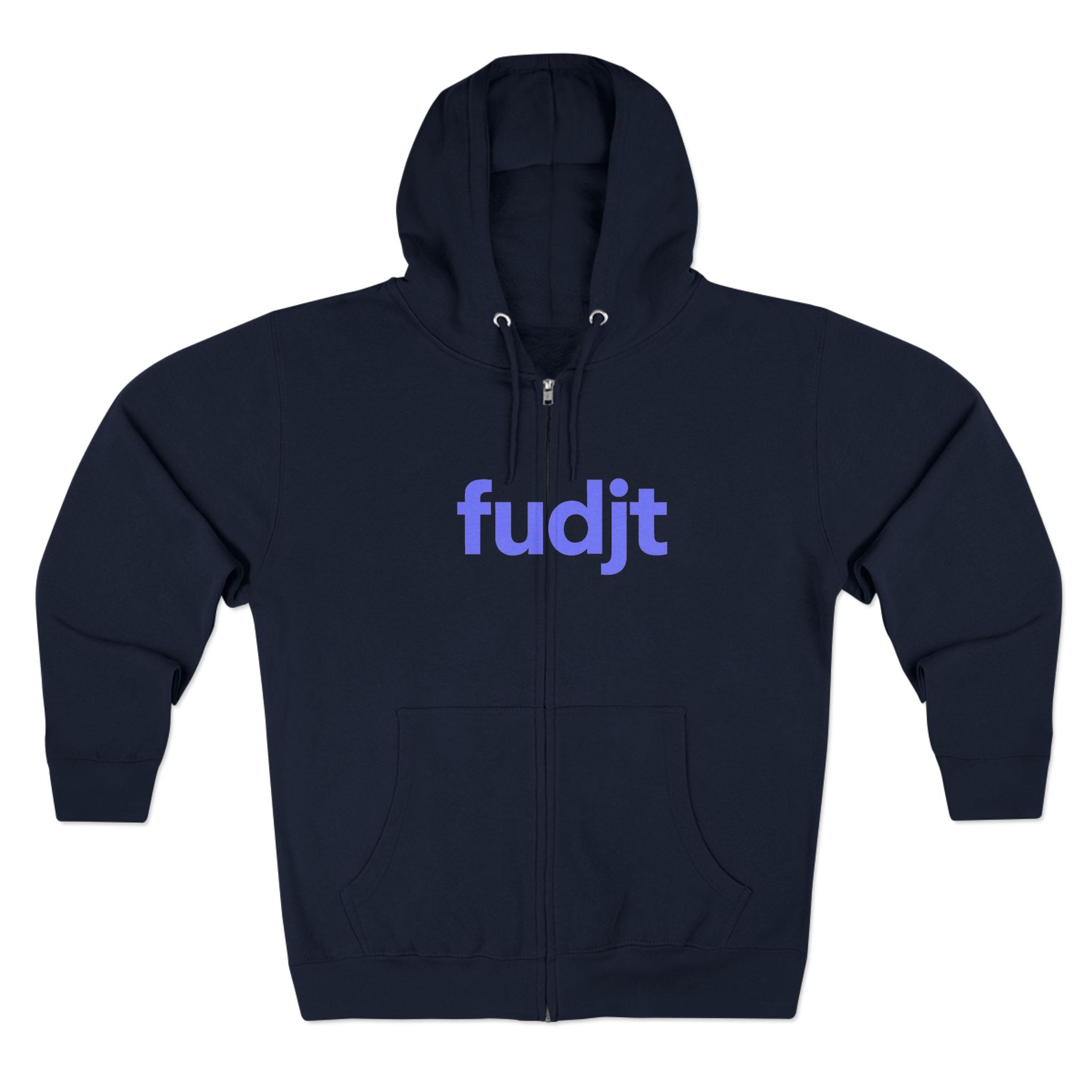 Zip Hoodie with Light Blue fudjt Design | Cozy Everyday Comfort | 8 Colors