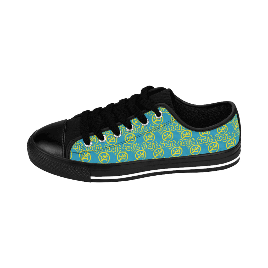 Turquoise Golden fudjt No Kings Street Style Sneakers | Women & Girls All Over 1 Low Top