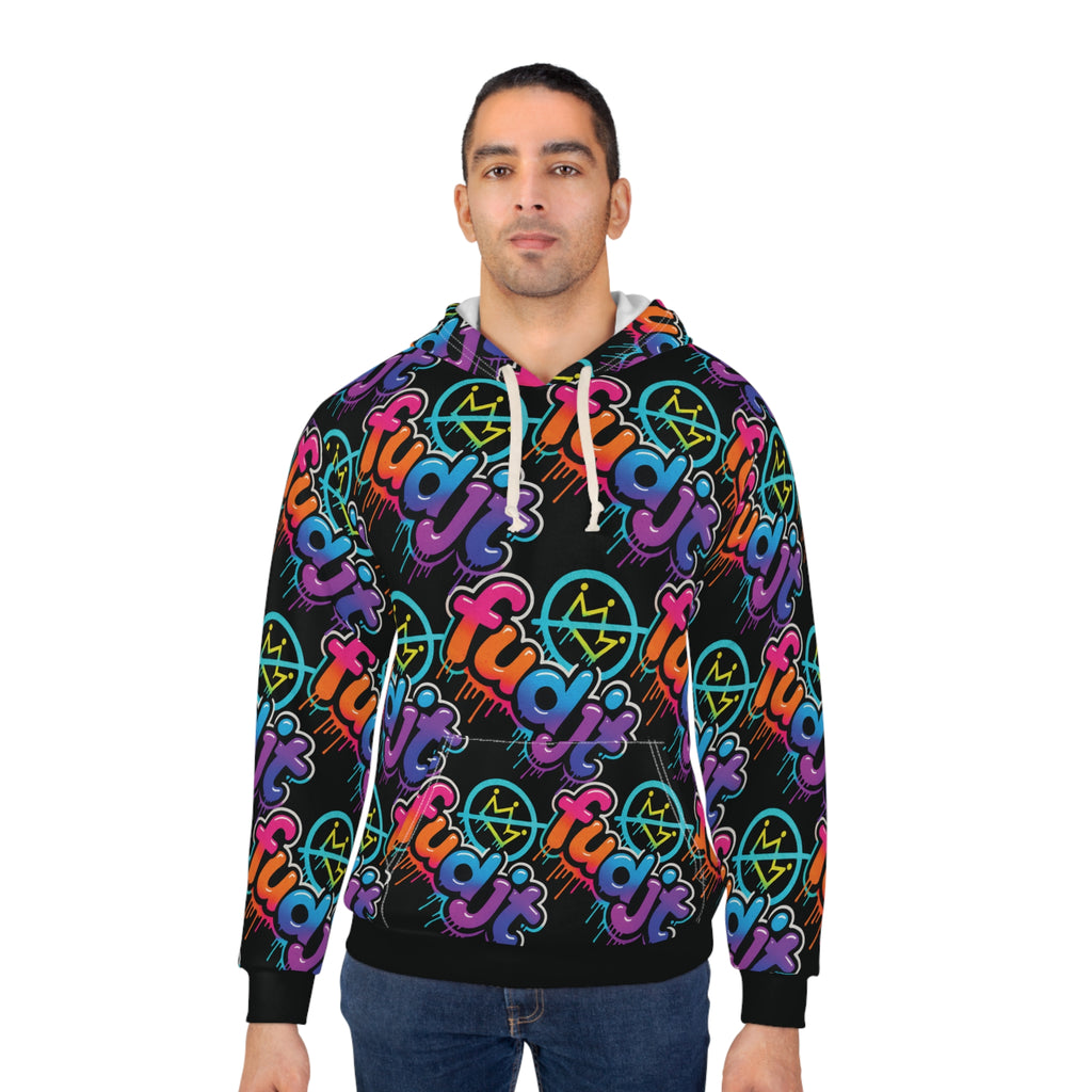 fudjt No Kings Clown Town Hoodie | All Over Black 10-45