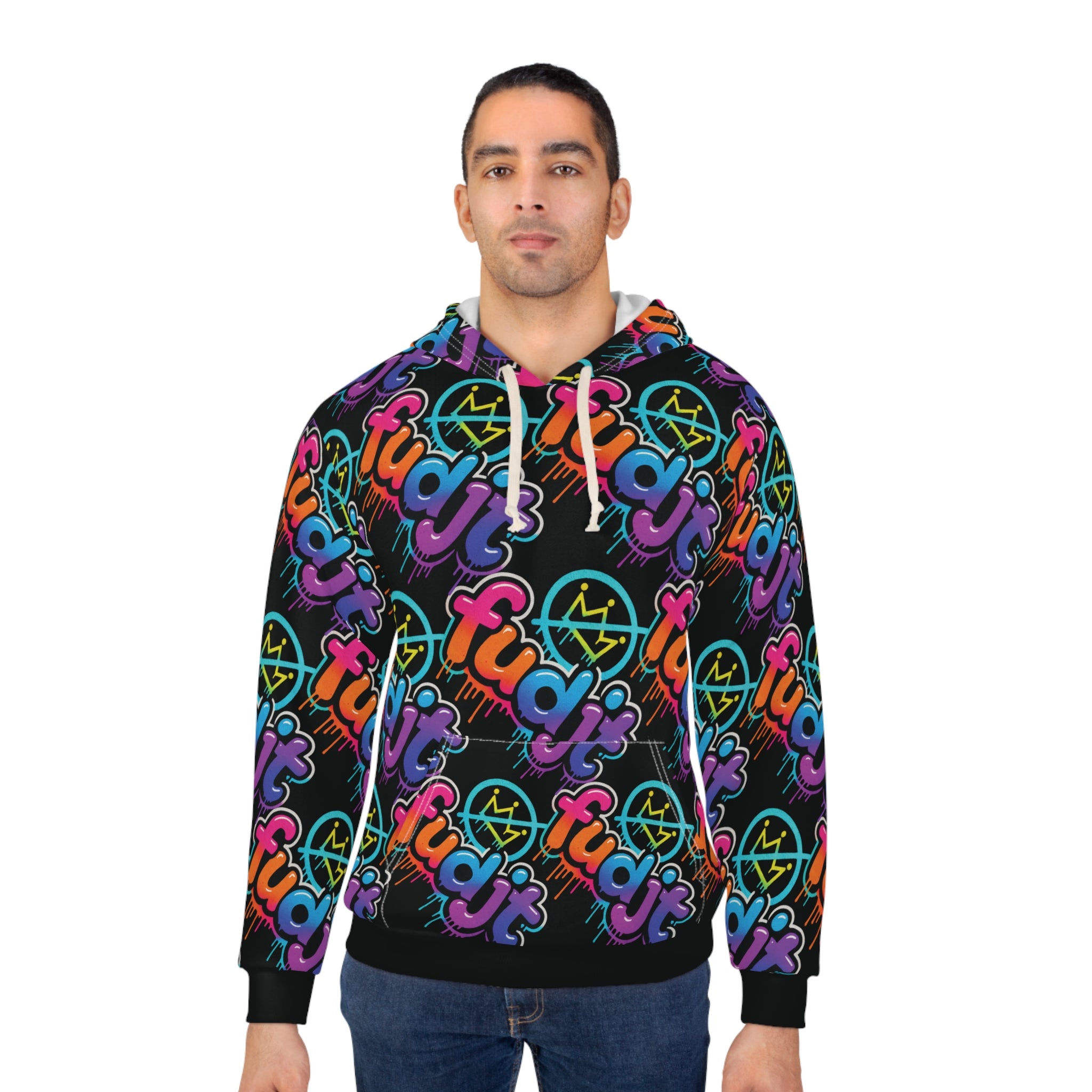 fudjt No Kings Clown Town Hoodie | All Over Black 10-45