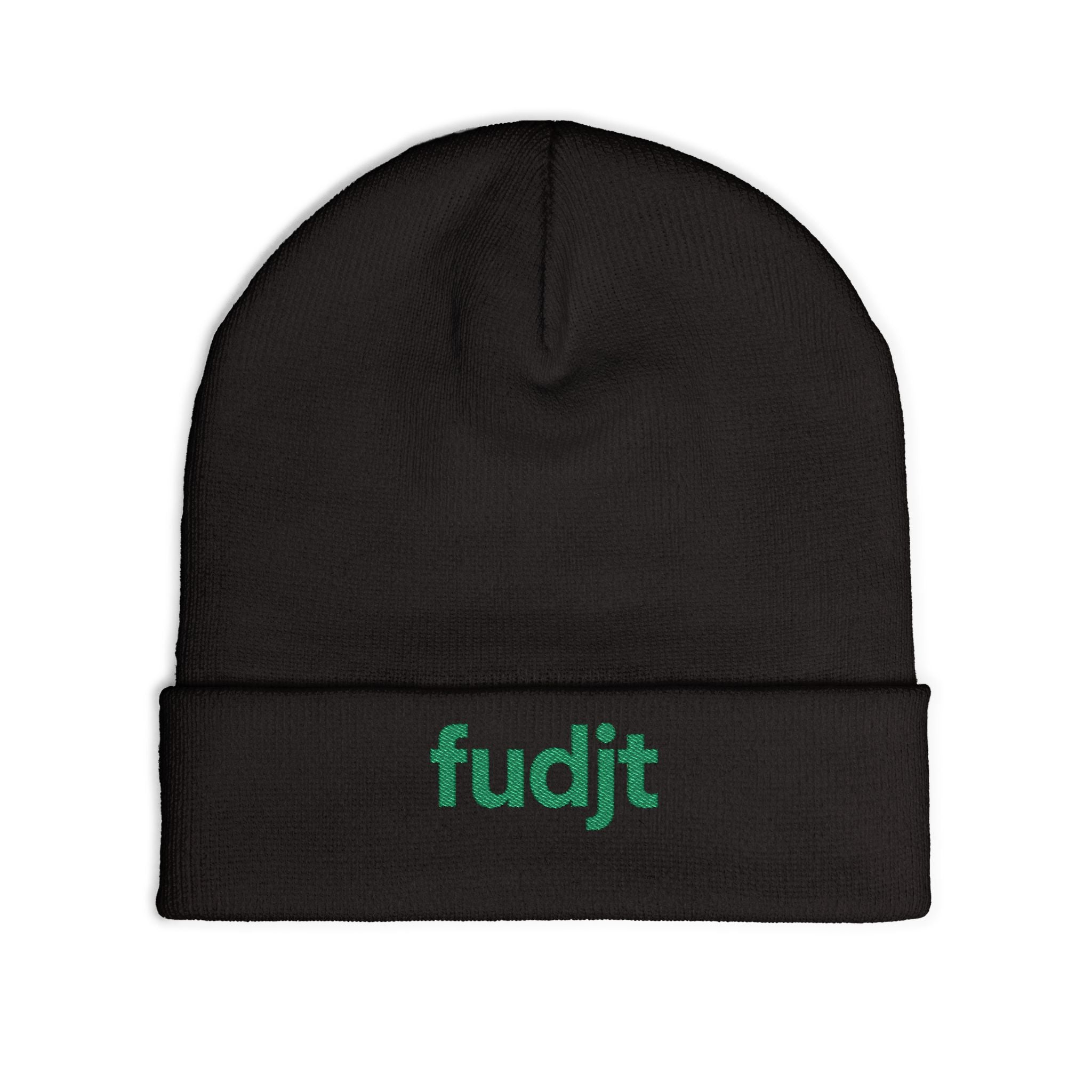 Stylish & Cozy fudjt Knit Beanie | Green Embroidery | 5 Colors