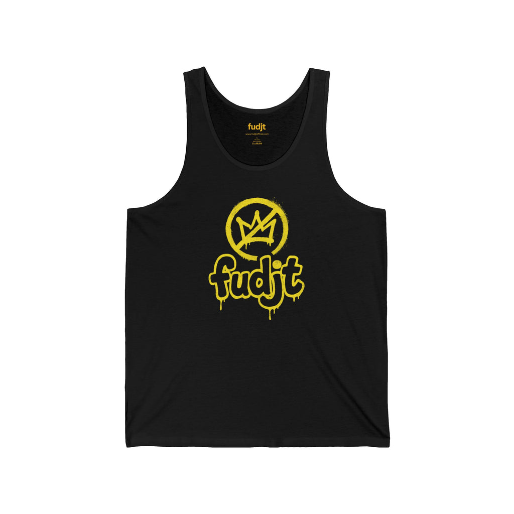 Golden fudjt No Kings Jersey Tank | Front & Back Graphic | 4 Stylish Colors