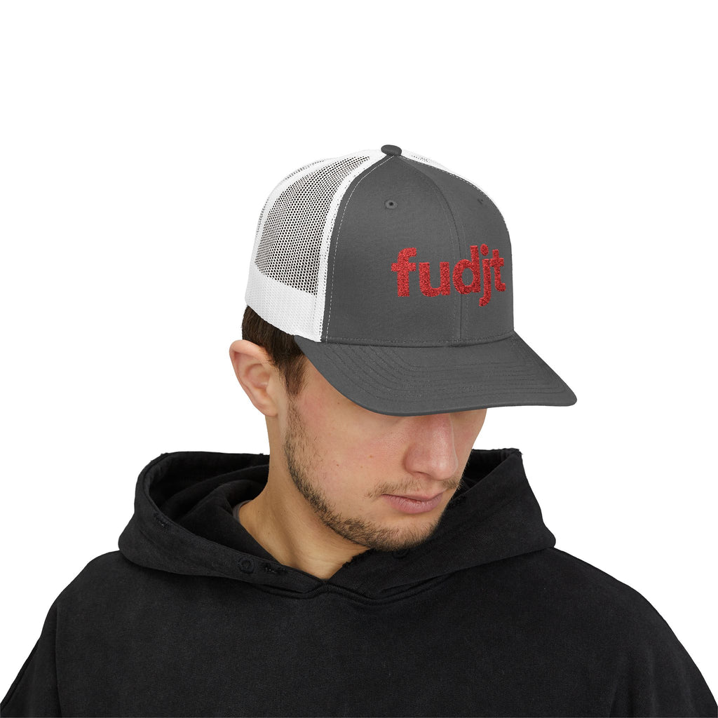 Red fudjt logo Snapback Trucker Cap | 6 Colors
