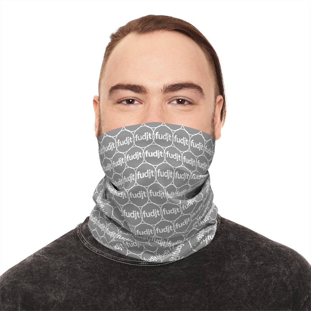 Gray & White fudjt Unbroken Chain 1.25 Neck Gaiter
