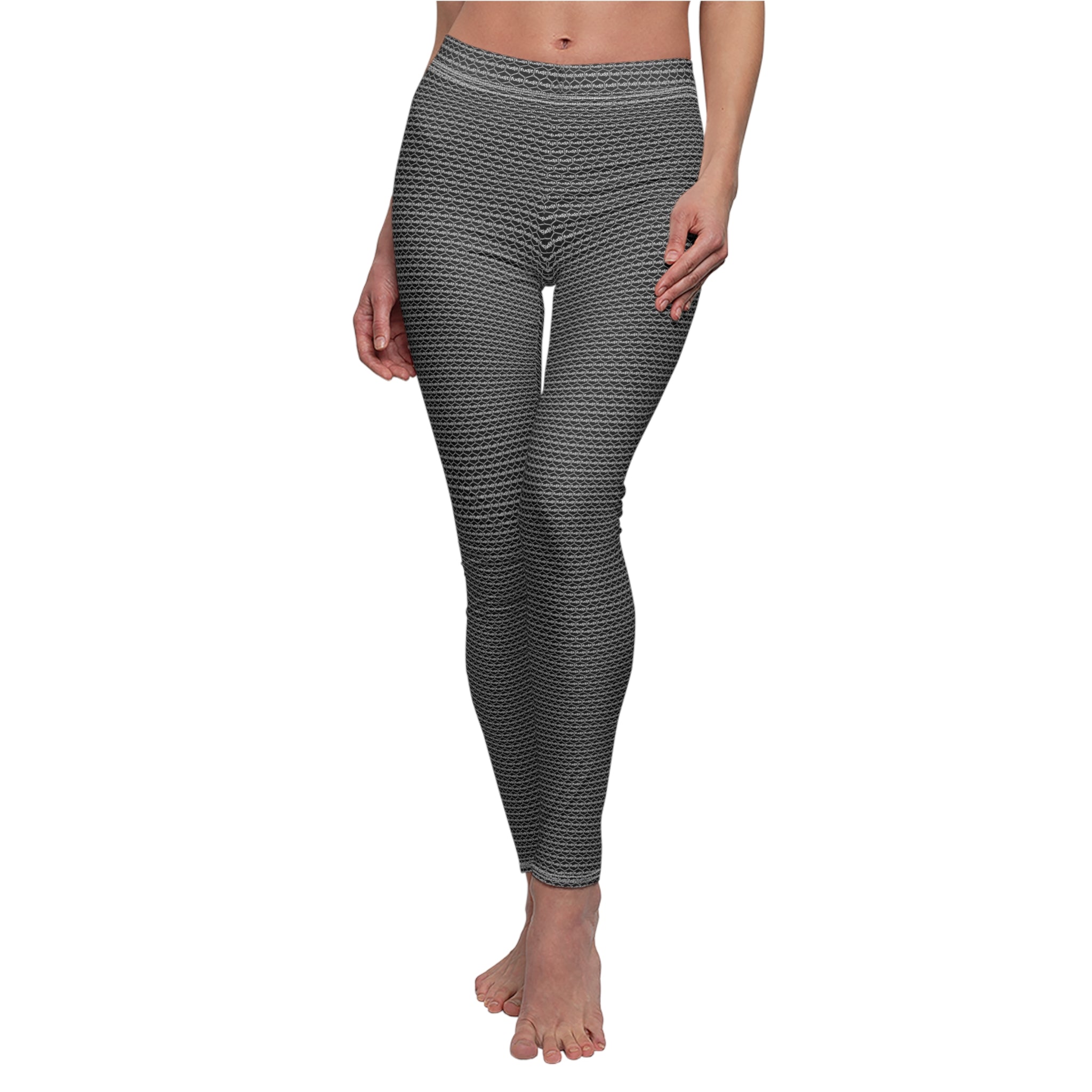 Black & White fudjt Unbroken Chain .5 Casual Leggings - FUDJT design - XS