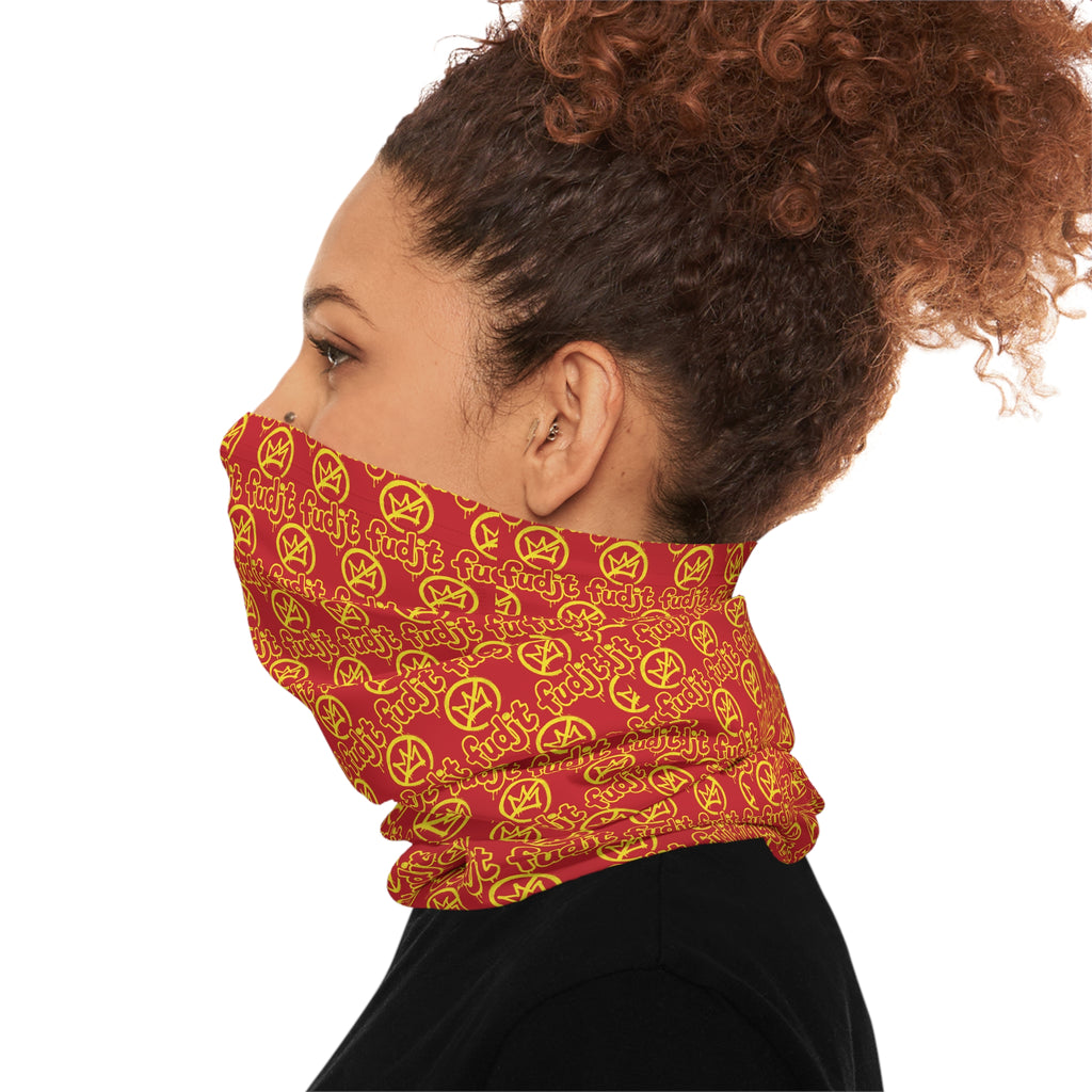 Dark Red Golden fudjt No Kings 1.25 Neck Gaiter