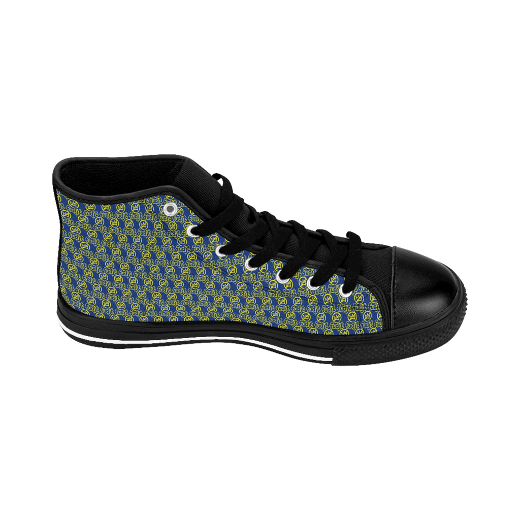 Dark Blue Golden fudjt No Kings Street Style Sneakers | Women & Girls .5 High Top