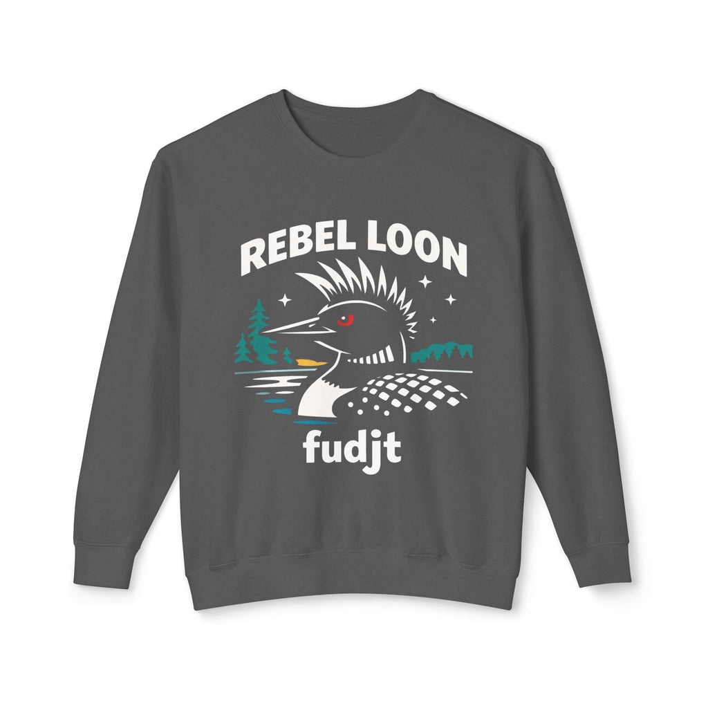 Rebel Loon fudjt Crewneck Sweatshirt – Graphic Loon Design, No Crowns Back | 6 Colors