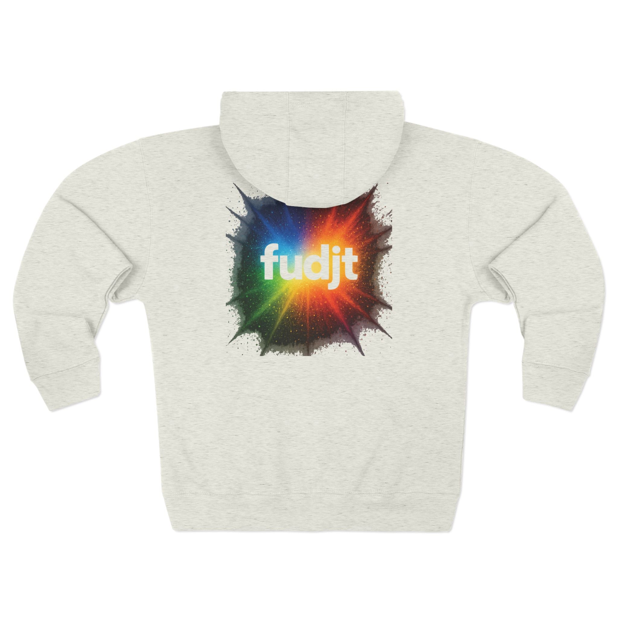fudjt Burst of Empowerment Zip Hoodie | Front & Back Graphic | 8 Colors
