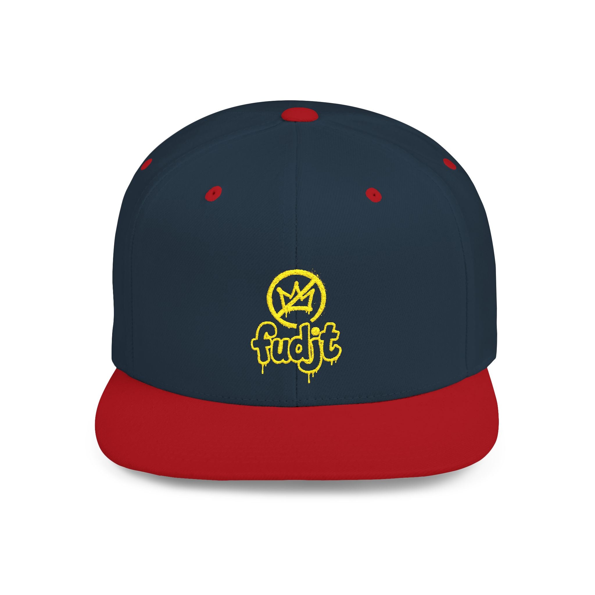 Golden fudjt No Kings Flat Bill Snapback Hat | Embroidered |  14 Colors