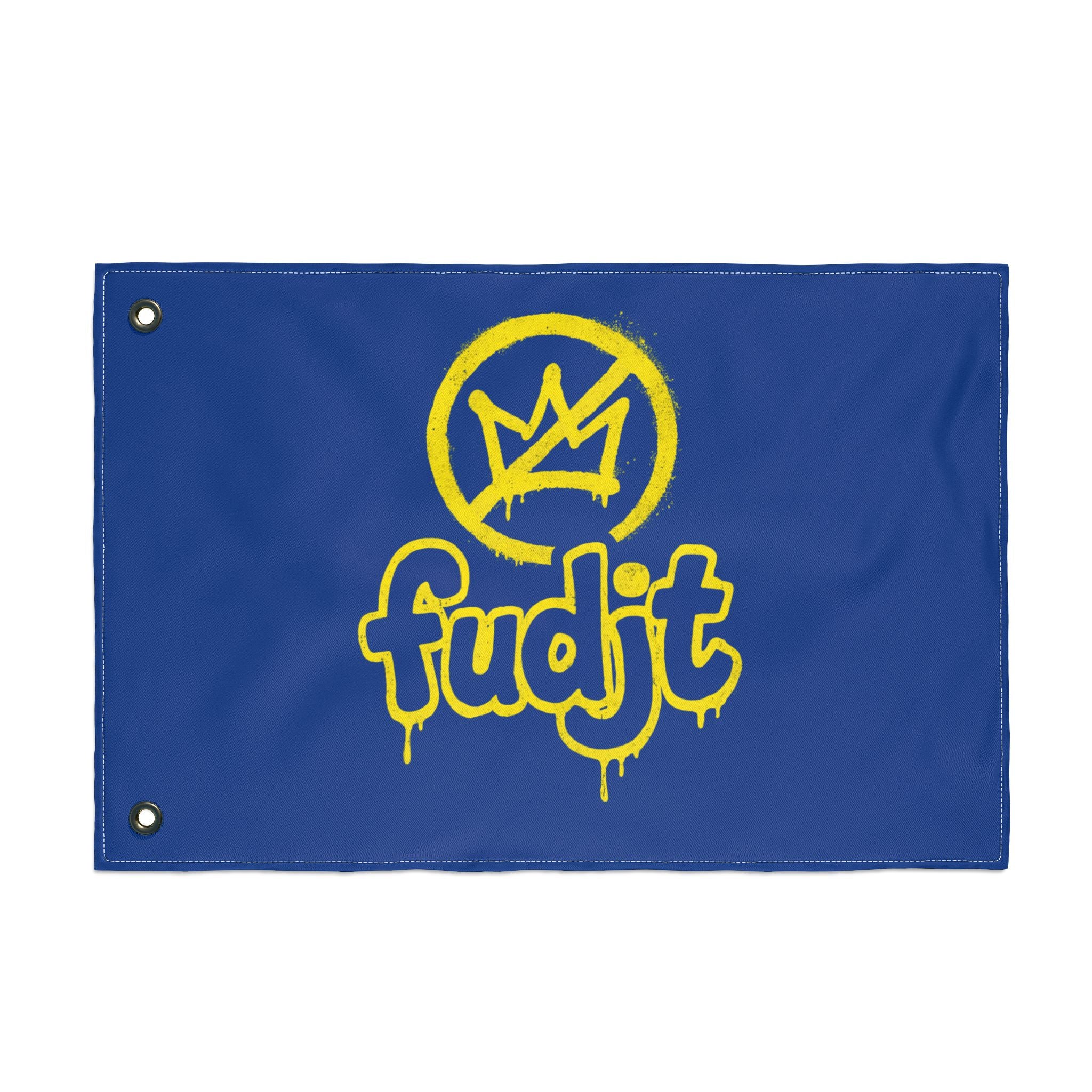 Golden fudjt No Kings Dark Blue Flag | 3 Sizes