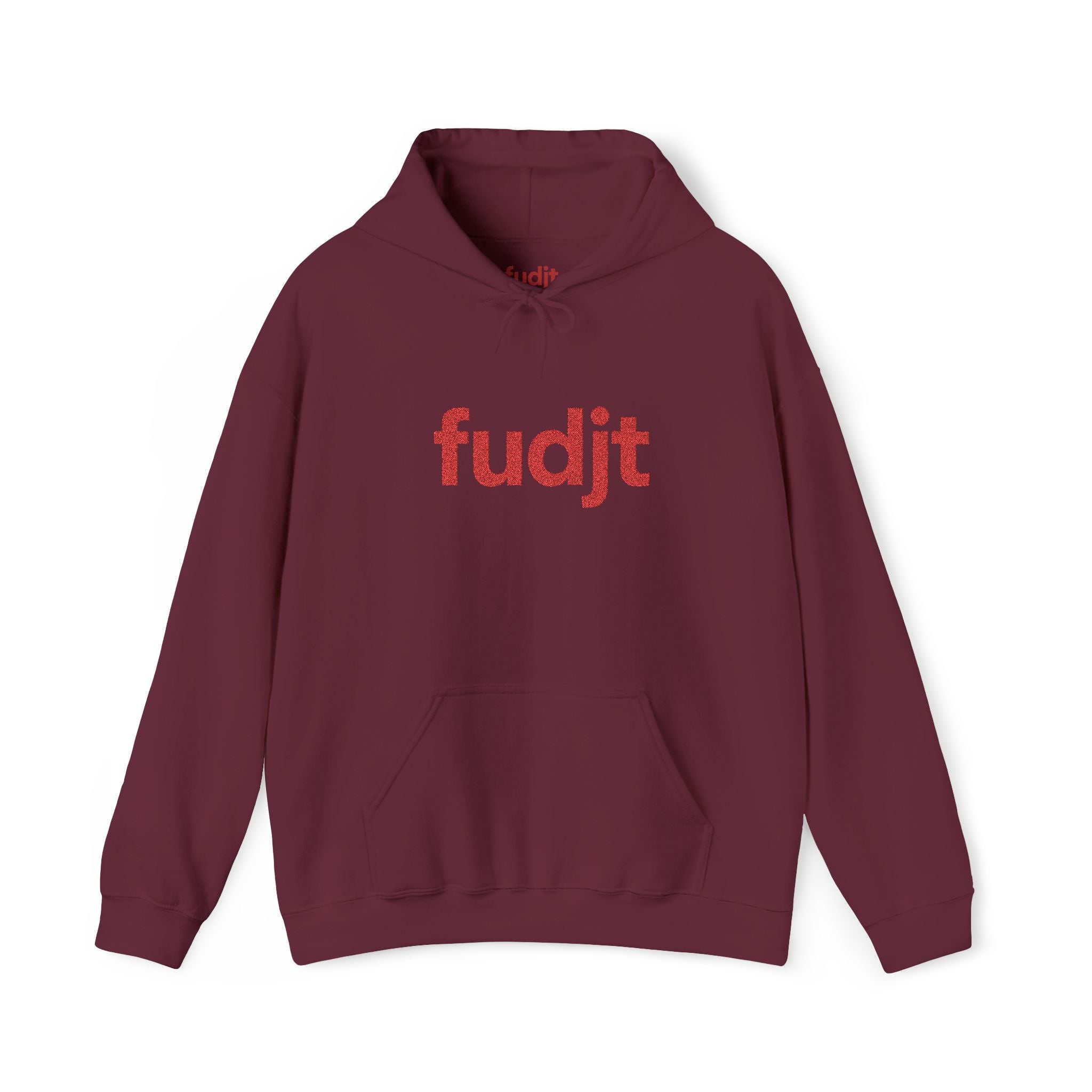 Red fudjt Embroidered Heavy Blend Hooded Sweatshirt | 15 Colors | Stand For Something.