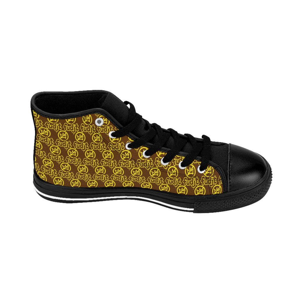 Brown Golden fudjt No Kings Street Style Sneakers | Women & Girls 1 High Top