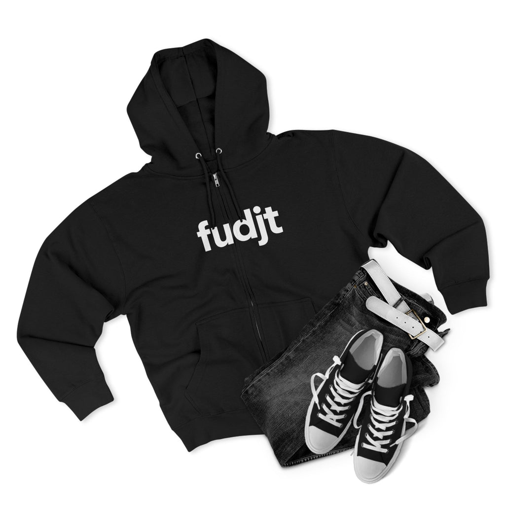 Zip Hoodie with White fudjt Design | Cozy Everyday Comfort | 7 Colors