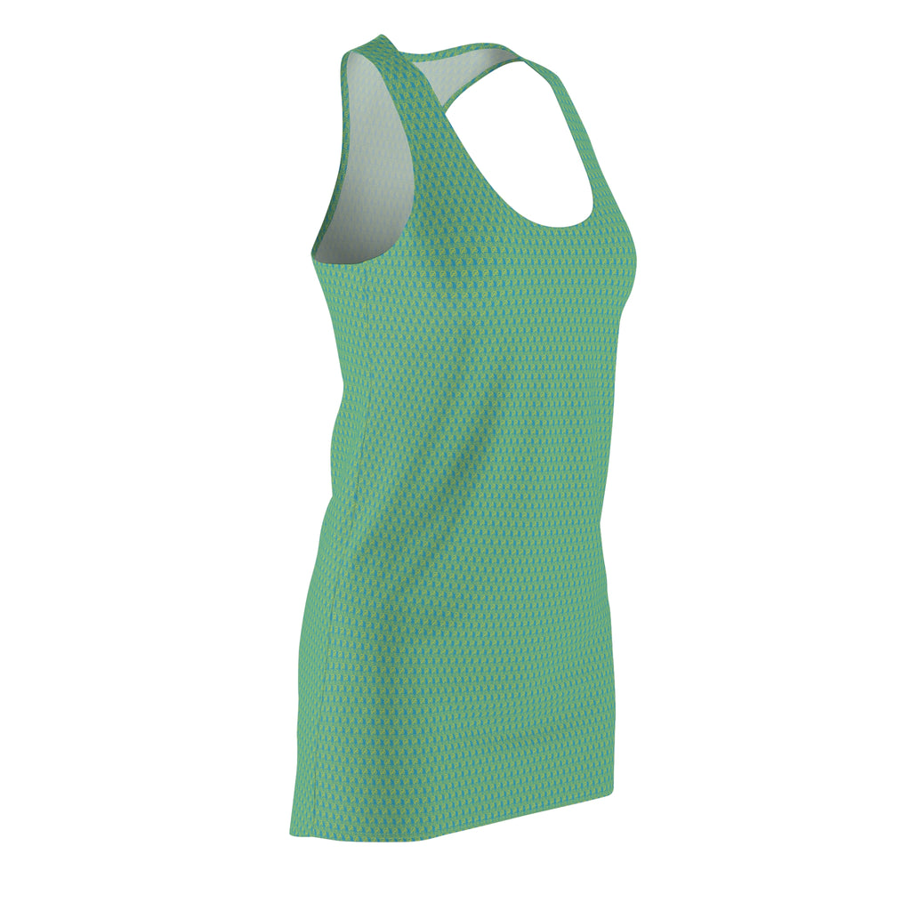 Turquoise Golden fudjt No Kings .5 Chic Racerback Dress