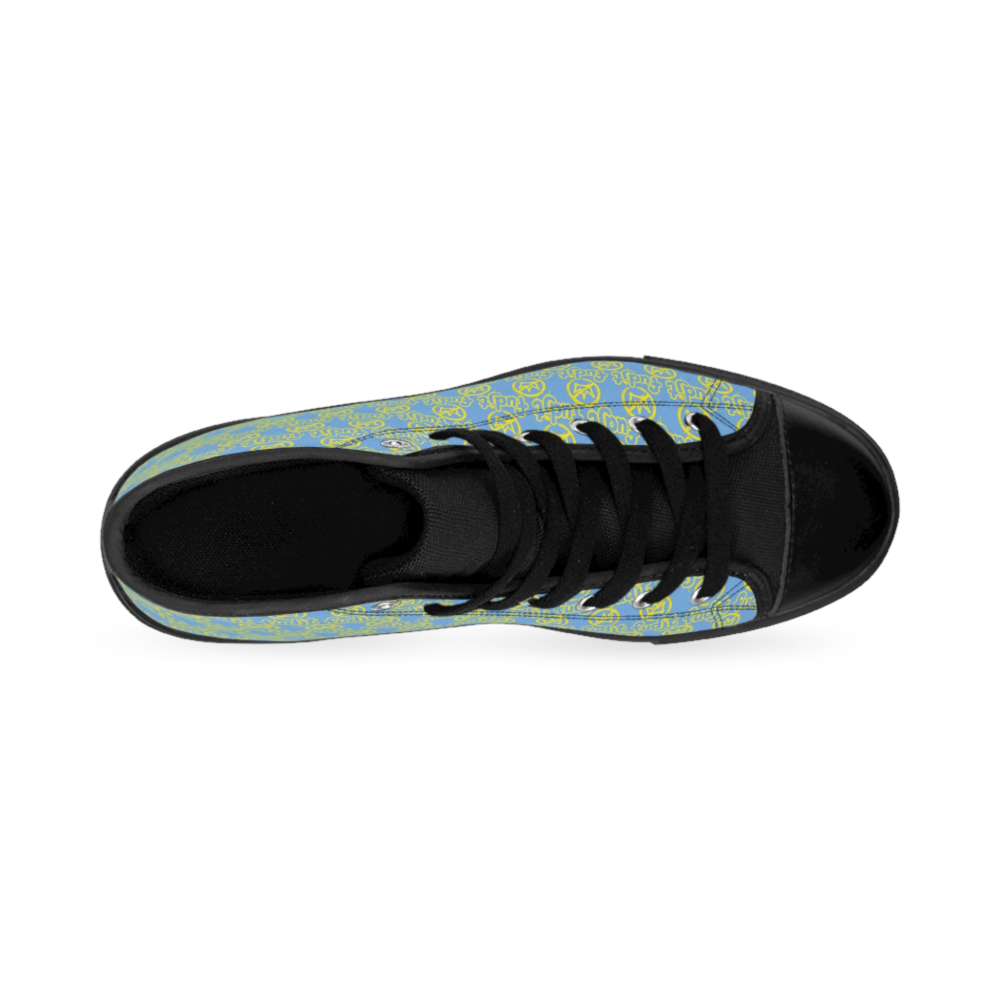 Light Blue Golden fudjt No Kings Street Style Sneakers | Men & Boys 1 High Top