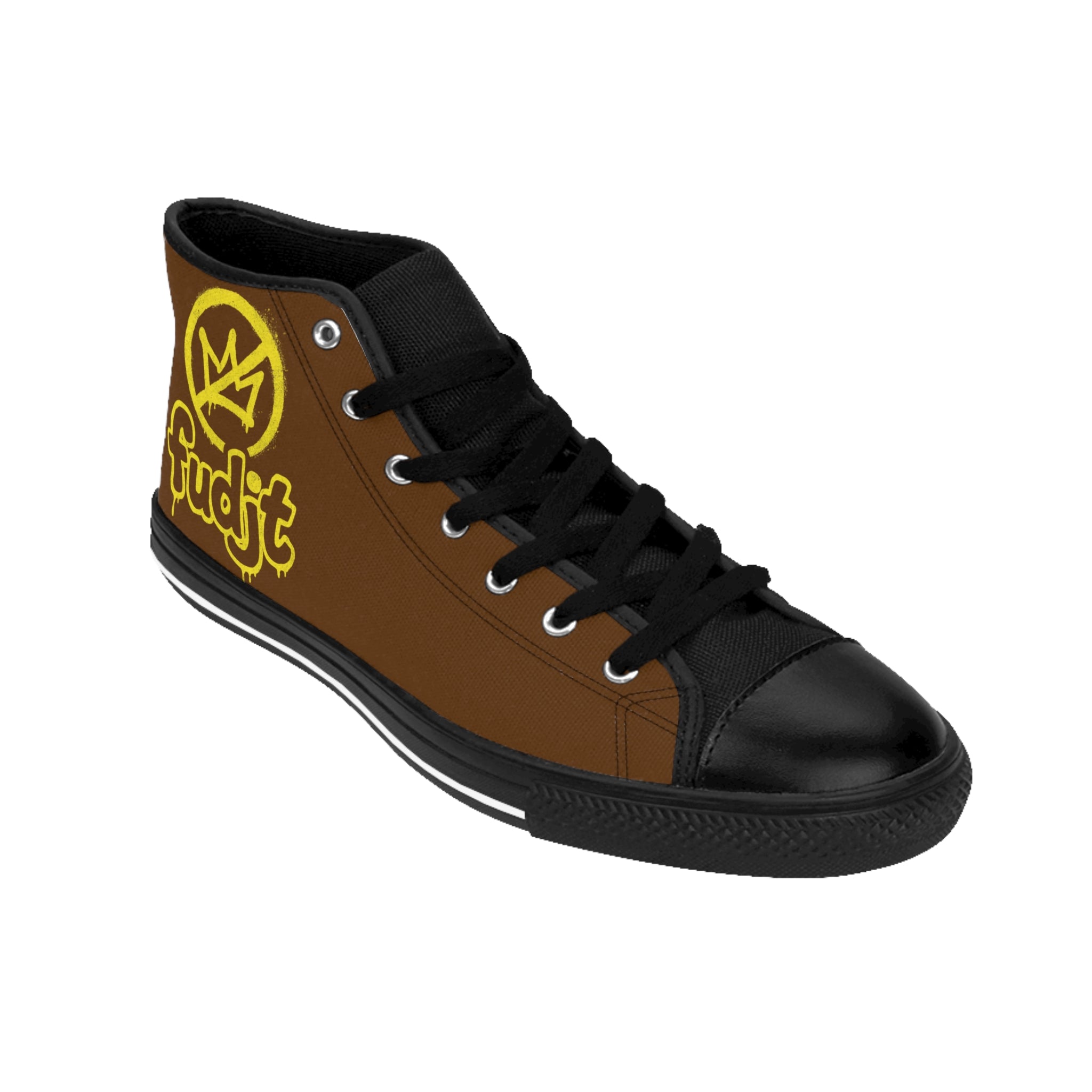 Brown Golden fudjt No Kings Street Style Sneakers | Women & Girls 3.75 High Top