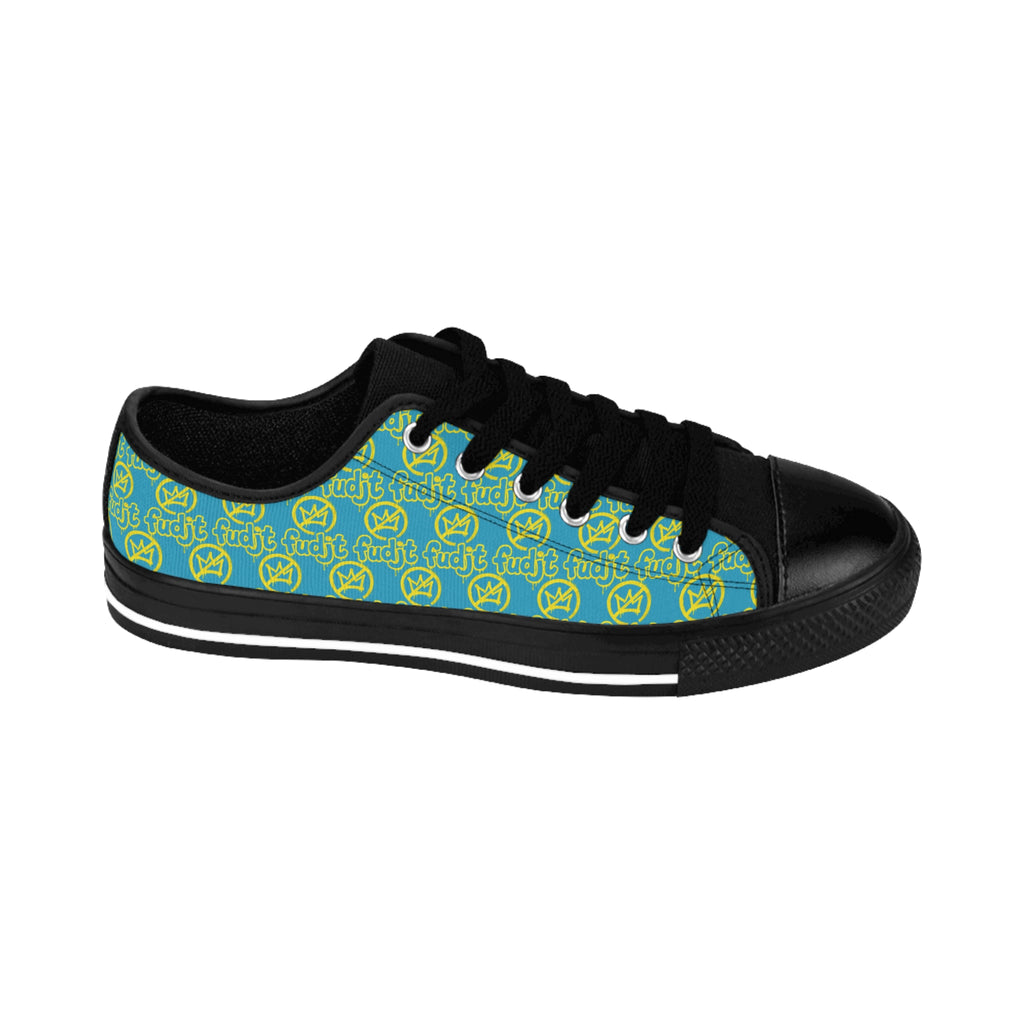 Turquoise Golden fudjt No Kings Street Style Sneakers | Women & Girls All Over 1 Low Top