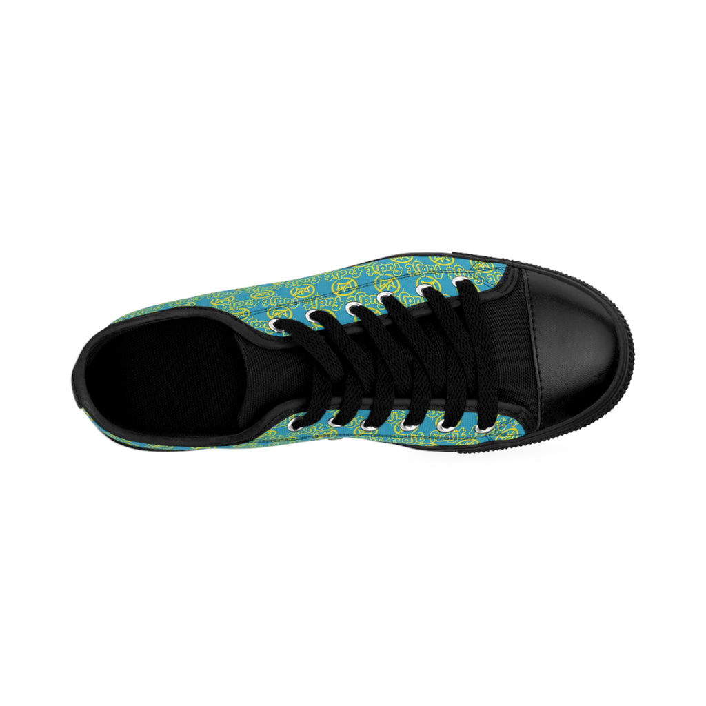 Turquoise Golden fudjt No Kings Street Style Sneakers | Men & Boys All Over 1 Low Top