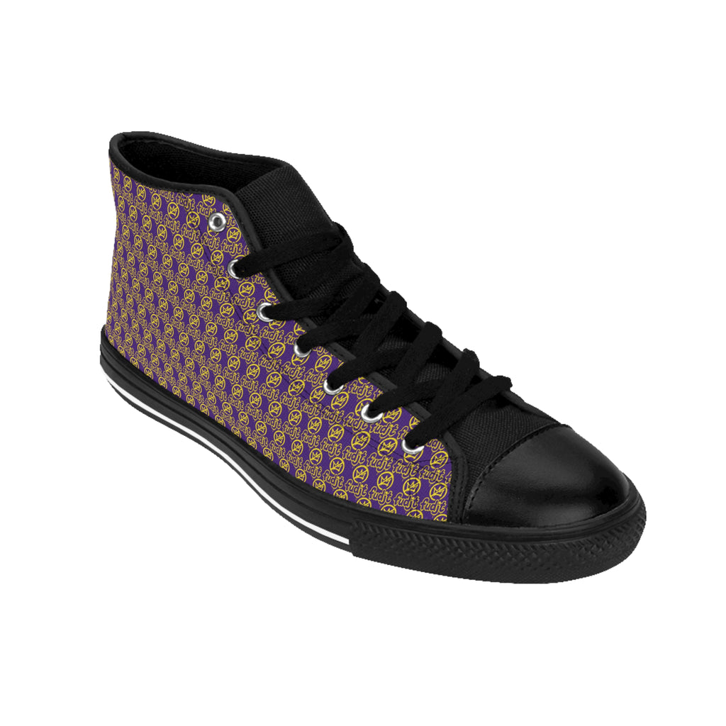 Purple Golden fudjt No Kings Street Style Sneakers | Women & Girls .5 High Top
