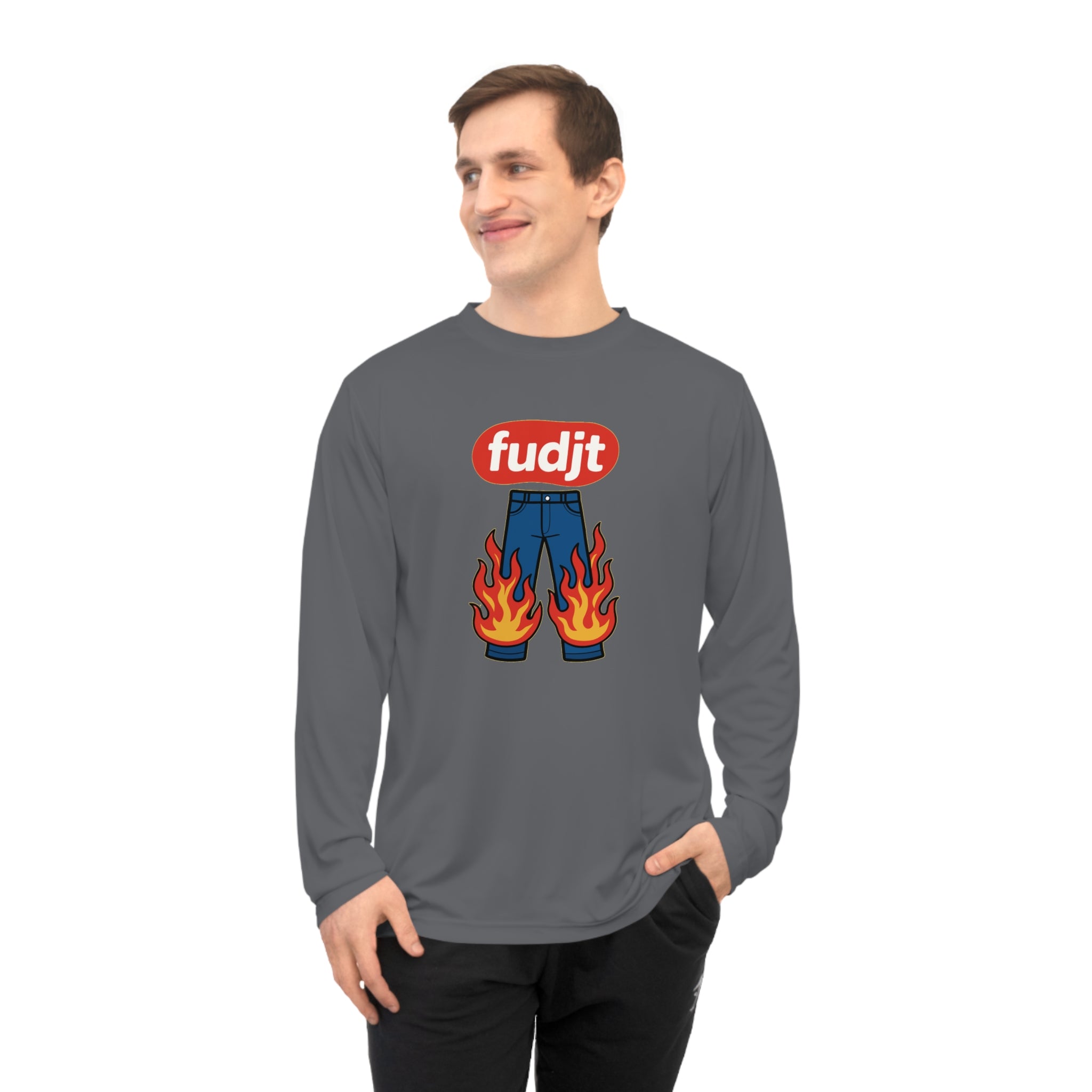 fudjt Pants On Fire Long Sleeve Performance Tee | 5 Colors