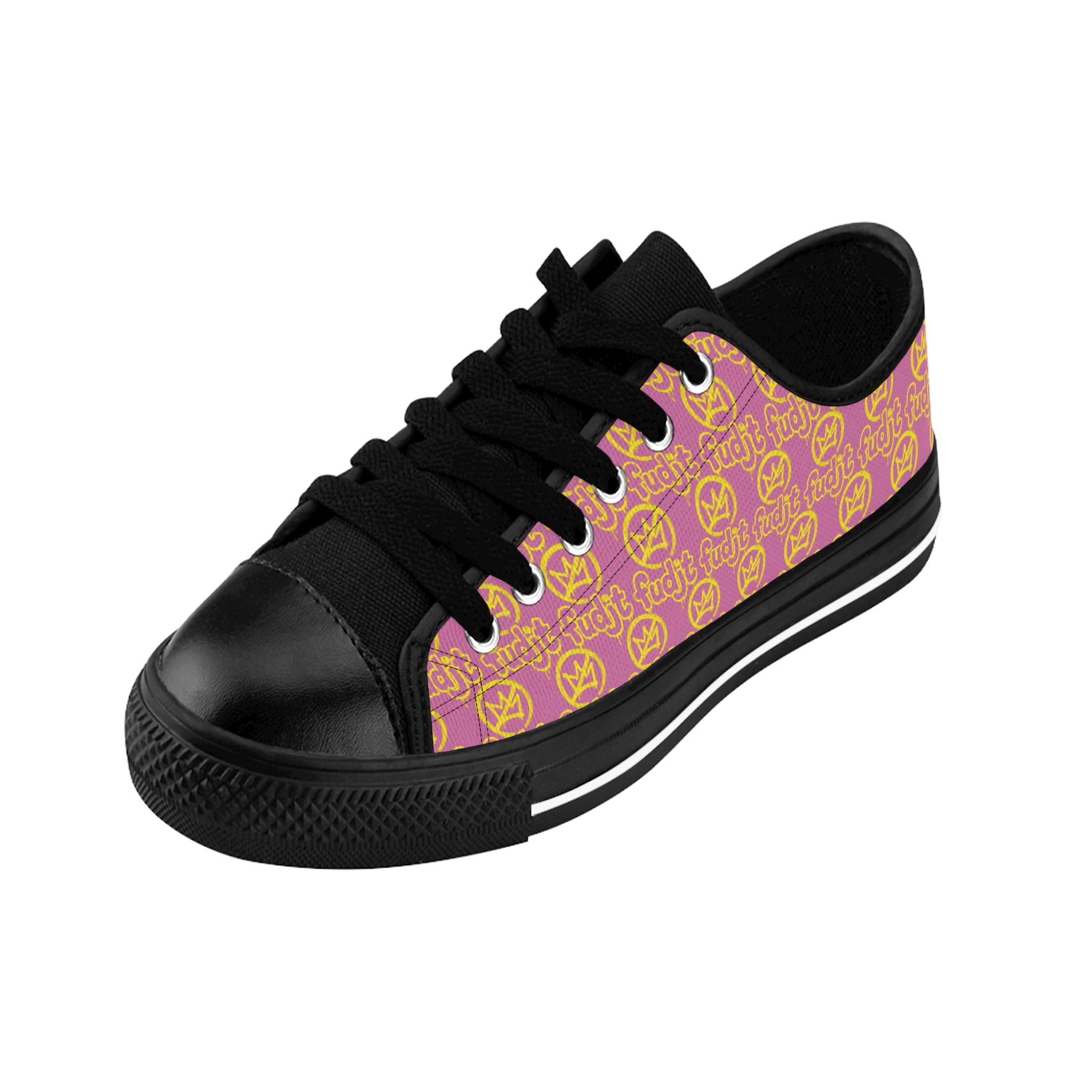 Light Pink Golden fudjt No Kings Street Style Sneakers | Women & Girls All Over 1 Low Top