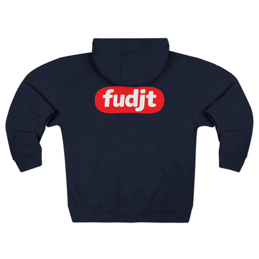 fudjt Anti-Supremacy Red Badge Zip Hoodie | Front & Back Graphic | 8 Colors