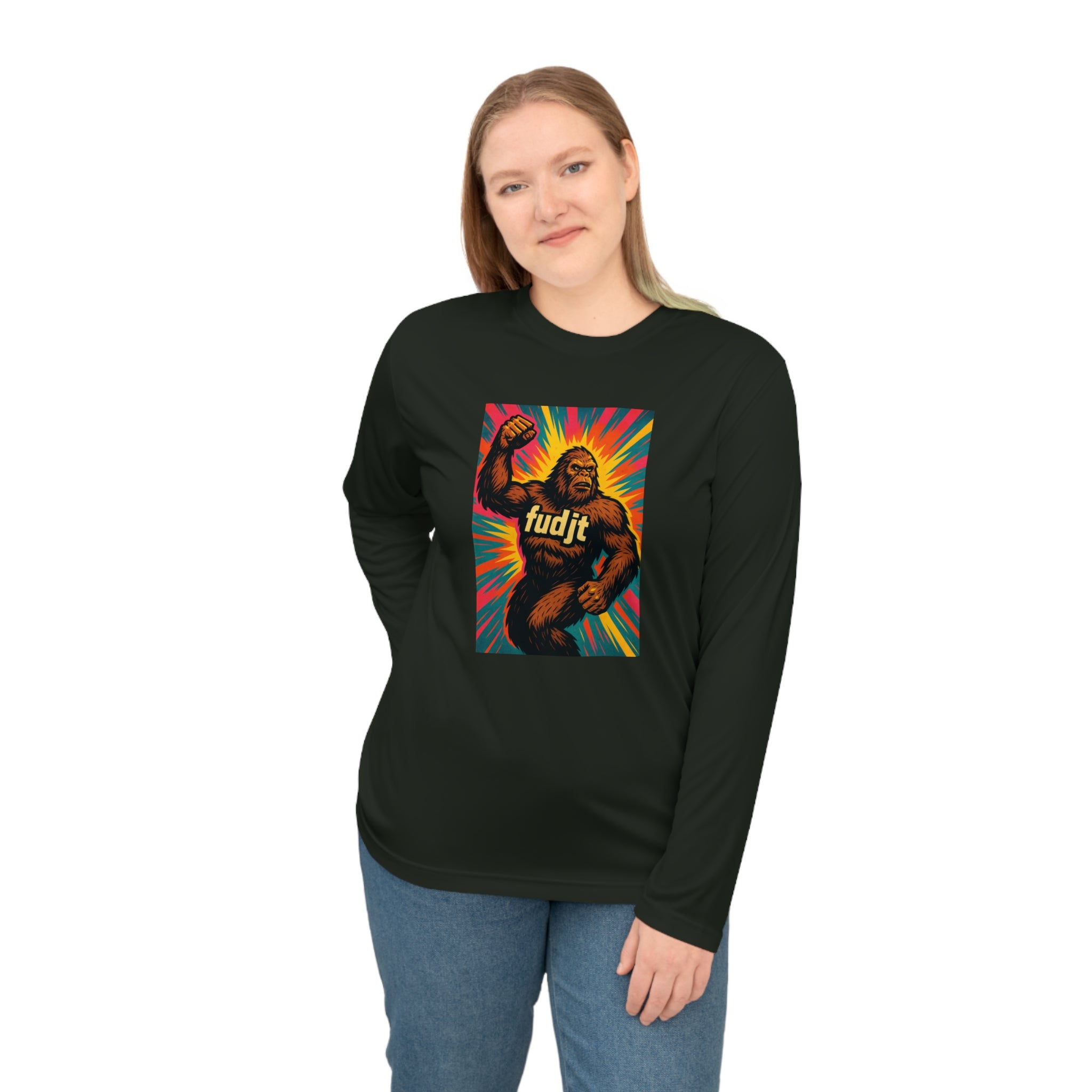 Sasquatch Salute Long Sleeve fudjt Performance Tee | 5 Colors