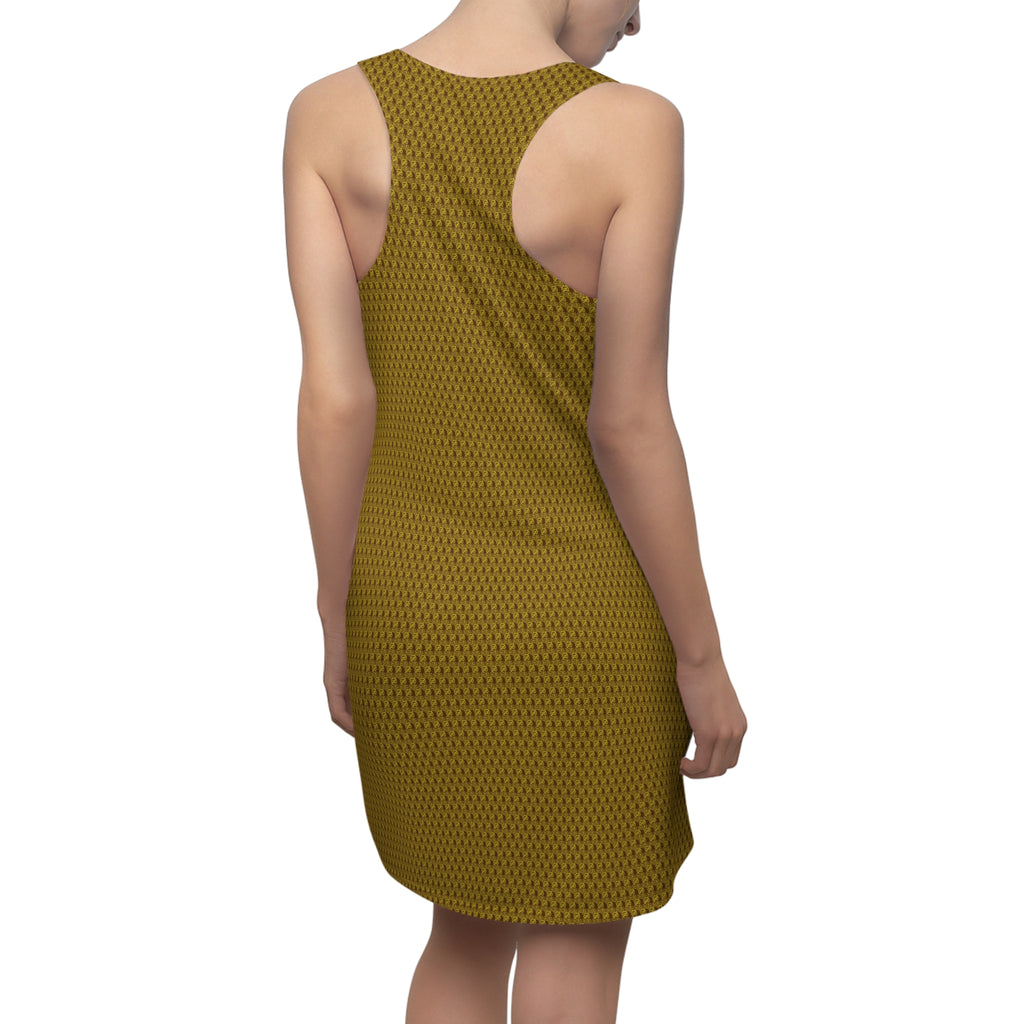 Brown Golden fudjt No Kings .5 Chic Racerback Dress