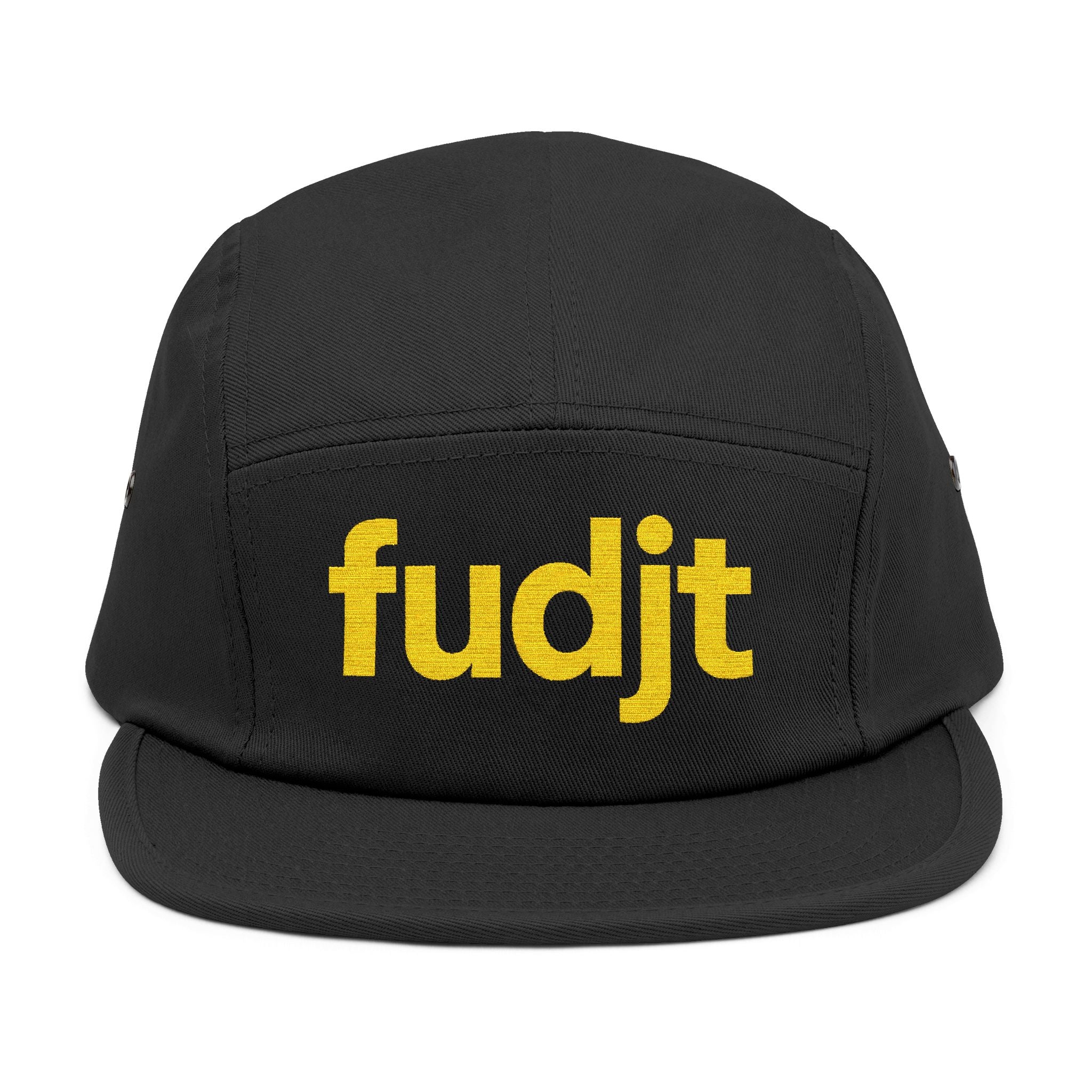 Embroidered 5 Panel Cap - Gold fudjt Logo - 7 Colors