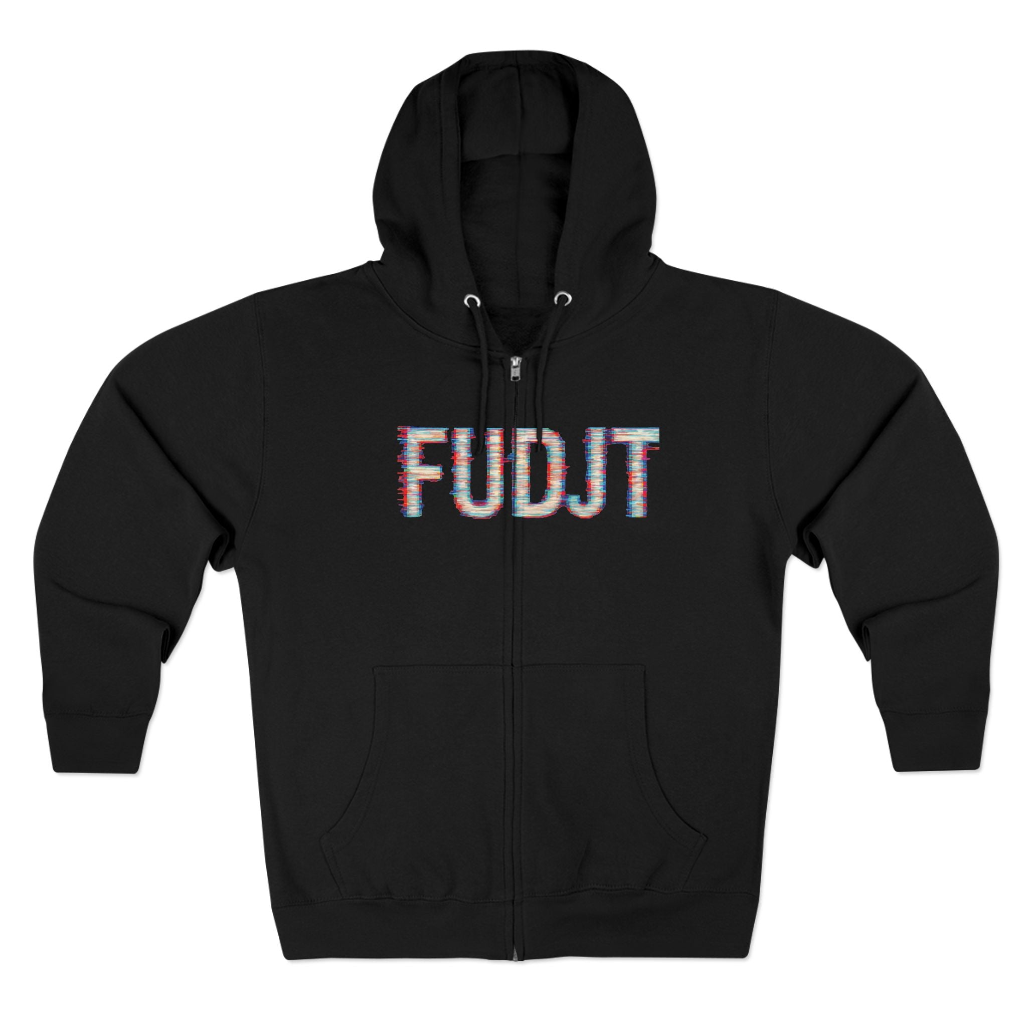 FUDJT Glitch Zip Hoodie | Bold Front | 7 Colors