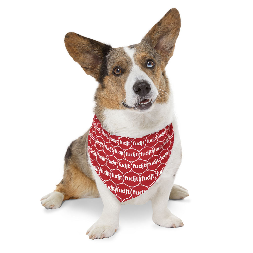 Dark Red fudjt Unbroken Chain 1.25  Bandana Collar for Dogs, Cats & More | 4 Sizes