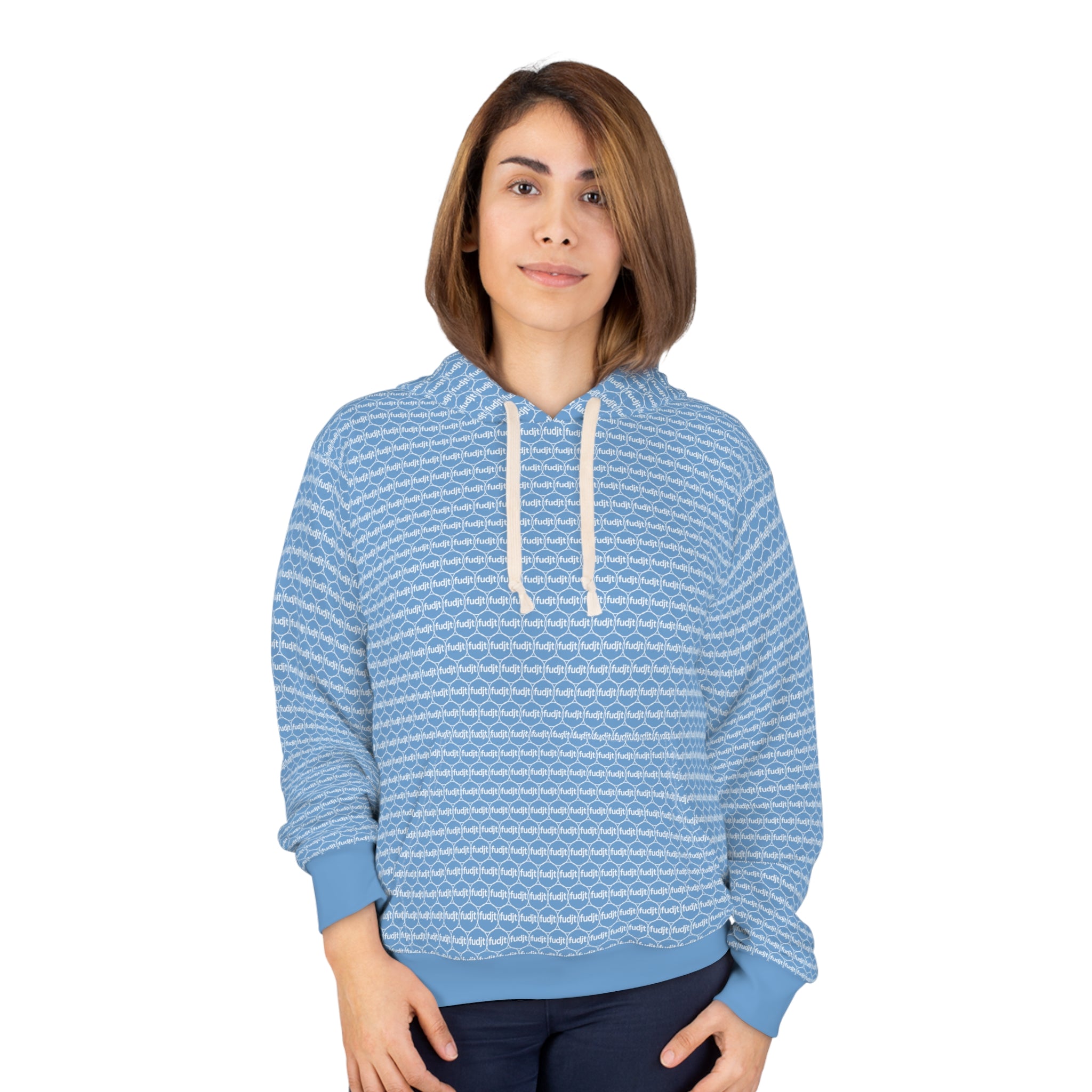 Light Blue fudjt Unbroken Chain Hoodie | All Over 1.25