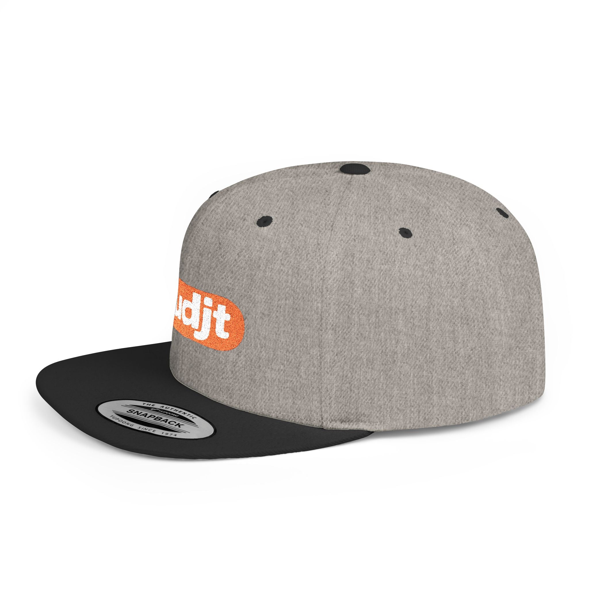 fudjt Flat Bill Snapback Hat | Anti-Supremacy Red Badge Embroidery | 14 Colors