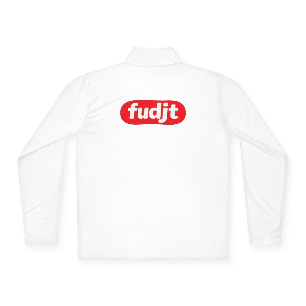 fudjt Anti-Supremacy Red Badge Quarter-Zip Performance Pullover | Bold Backside | 7 Colors