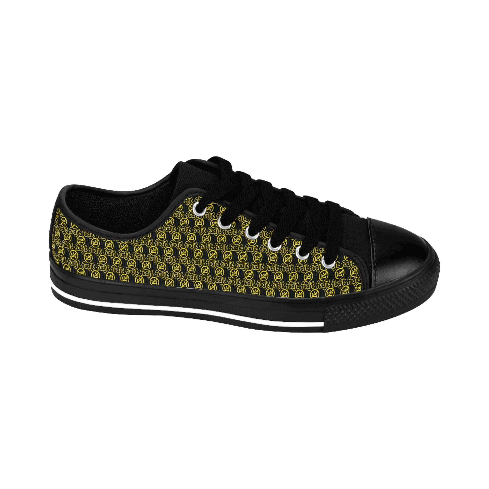 Black Golden fudjt No Kings Street Style Sneakers | Men & Boys All Over .5 Low Top