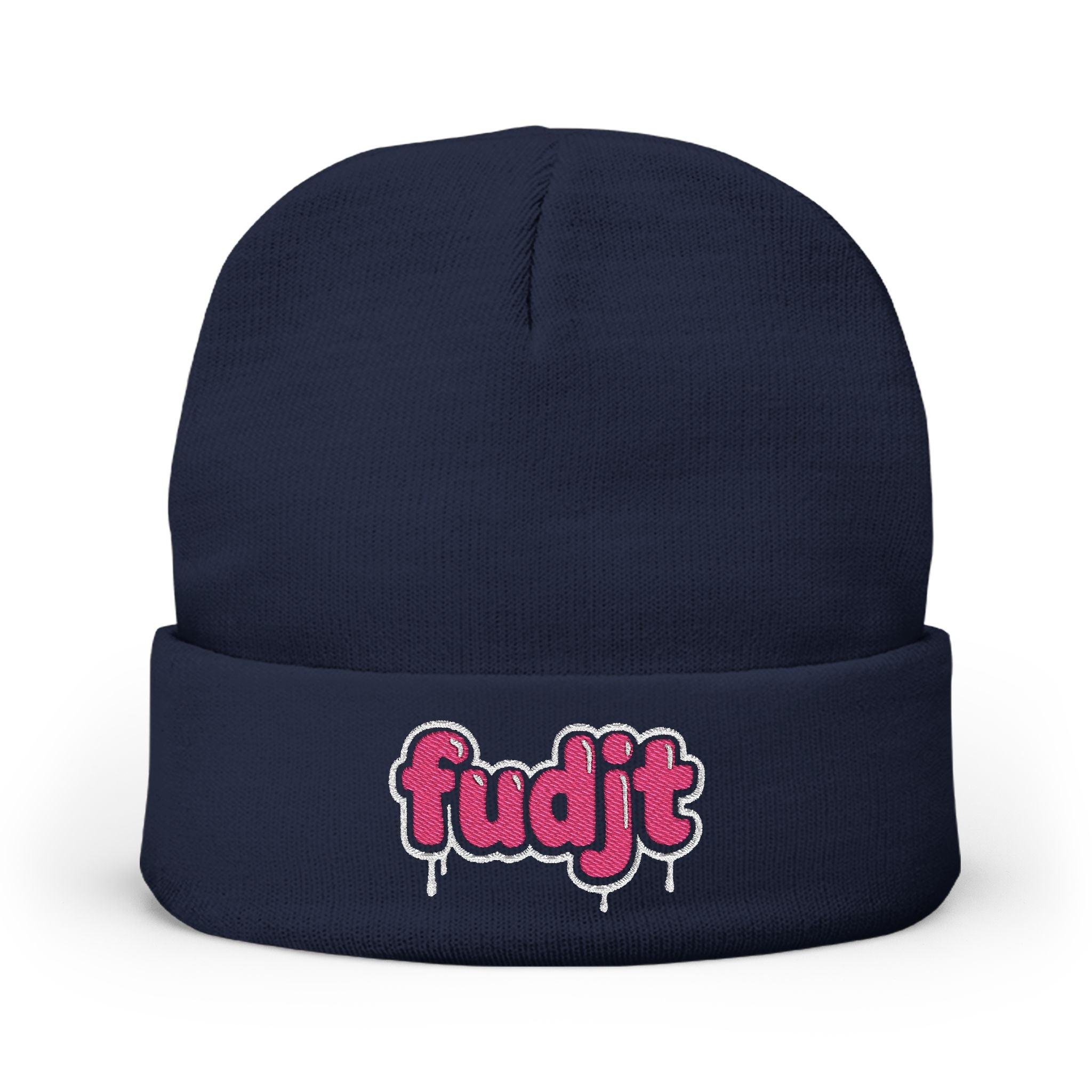 fudjt Knit Beanie | Pink Drip | 5 Colors