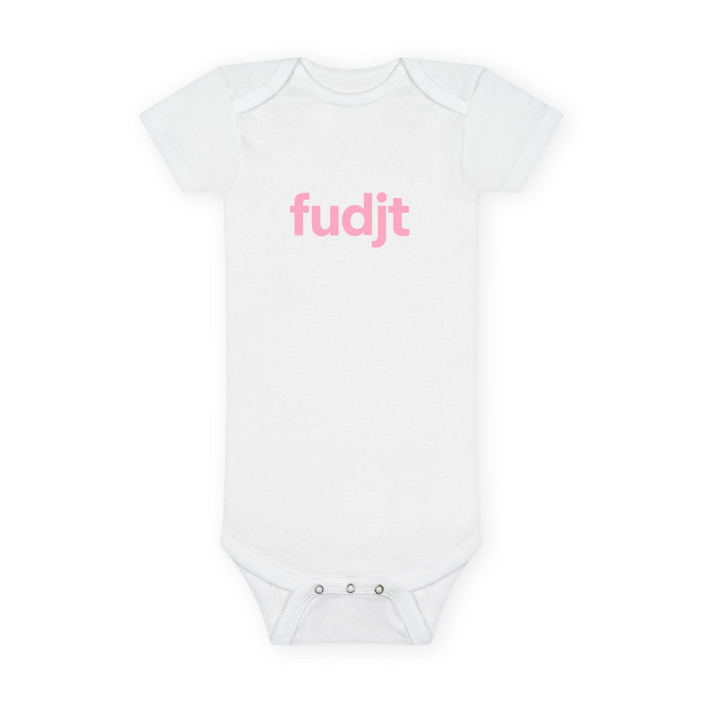 Pink fudjt Logo Baby Onesie | 4 Colors