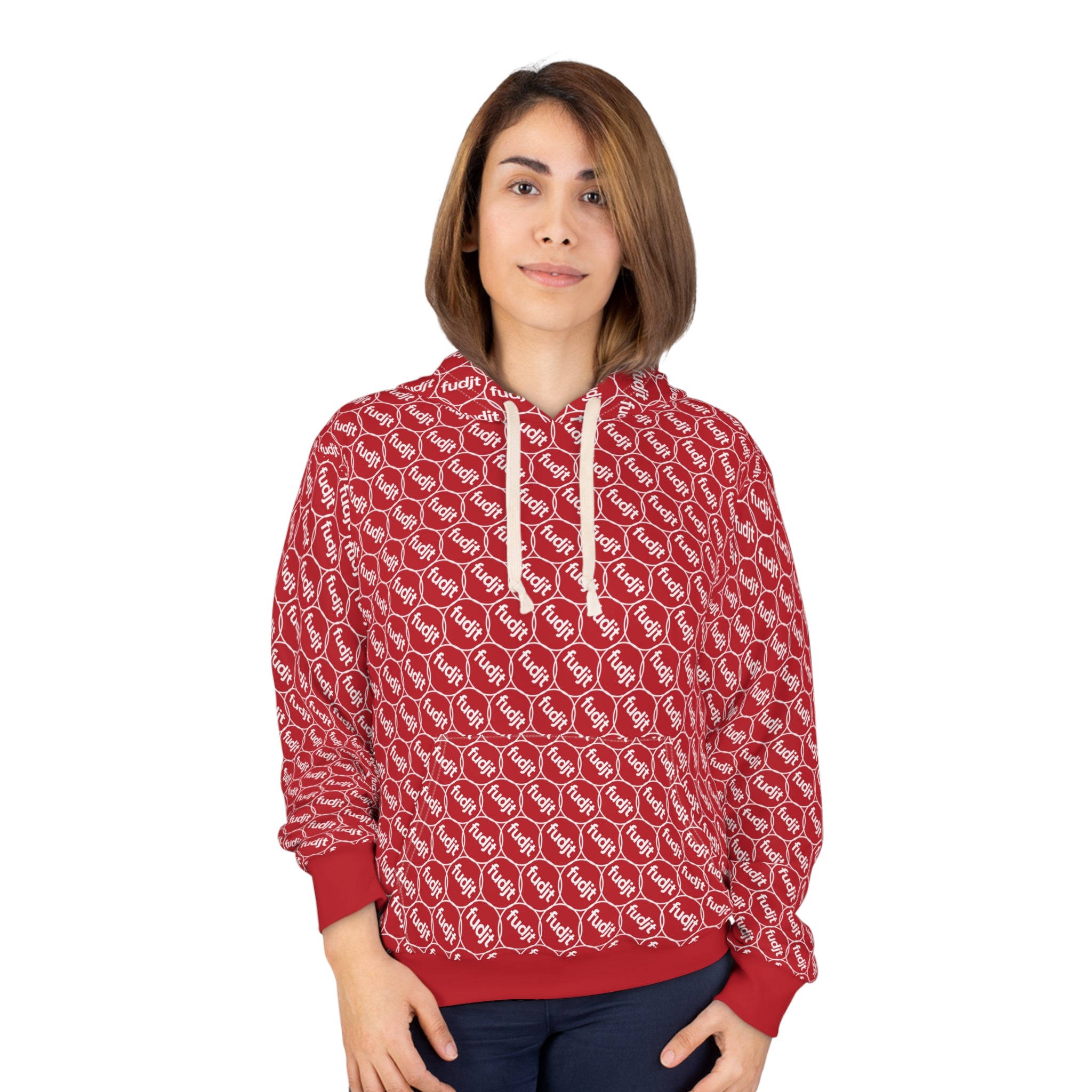 Dark Red fudjt Unbroken Chain Hoodie | All Over 2.5-45