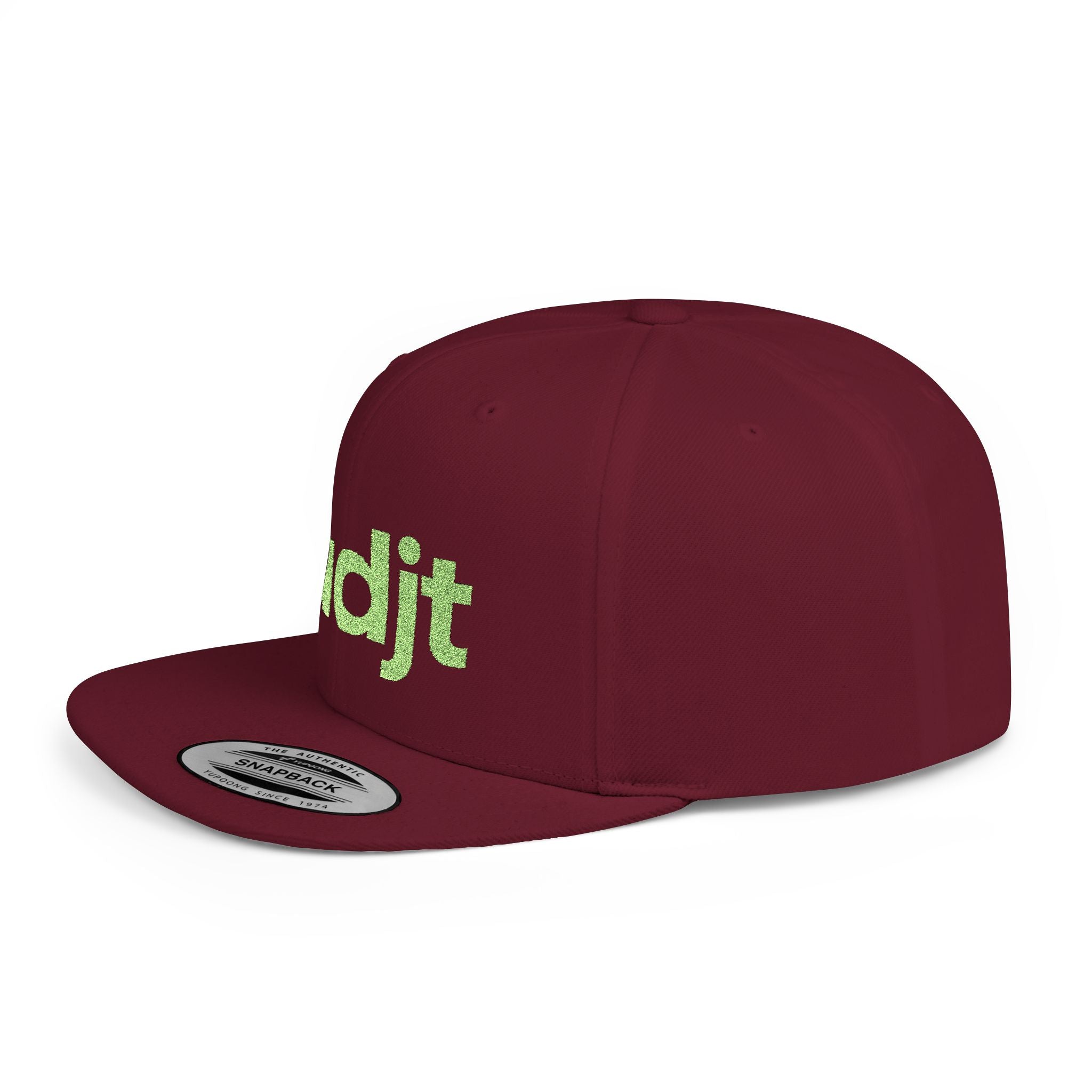 Stylish Flat Bill Snapback Green fudjt Streetwear Logo Cap | 11 Colors